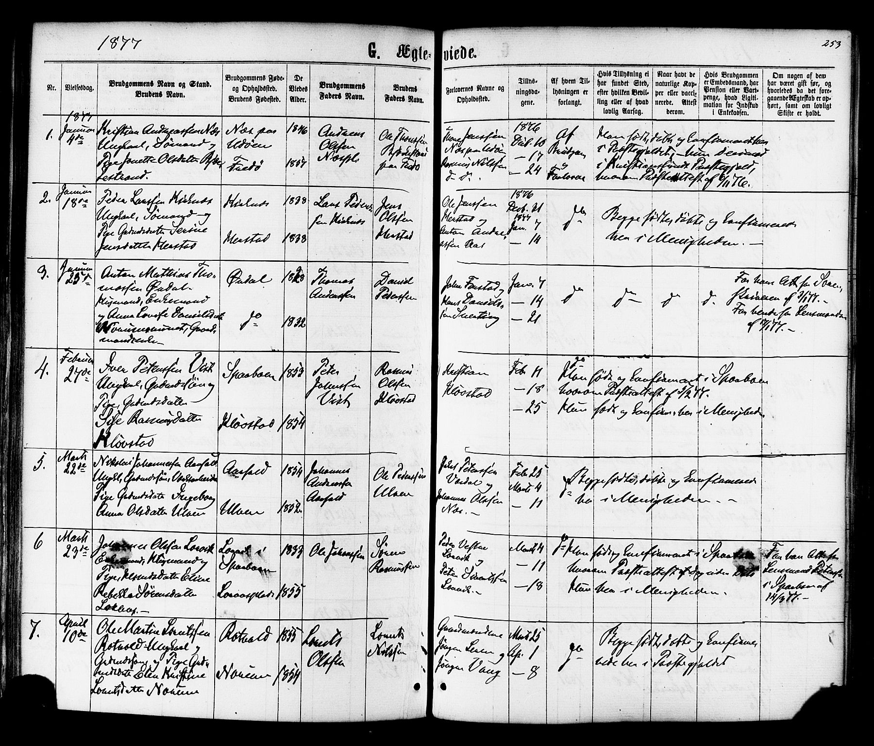 Ministerialprotokoller, klokkerbøker og fødselsregistre - Nord-Trøndelag, SAT/A-1458/730/L0284: Parish register (official) no. 730A09, 1866-1878, p. 253