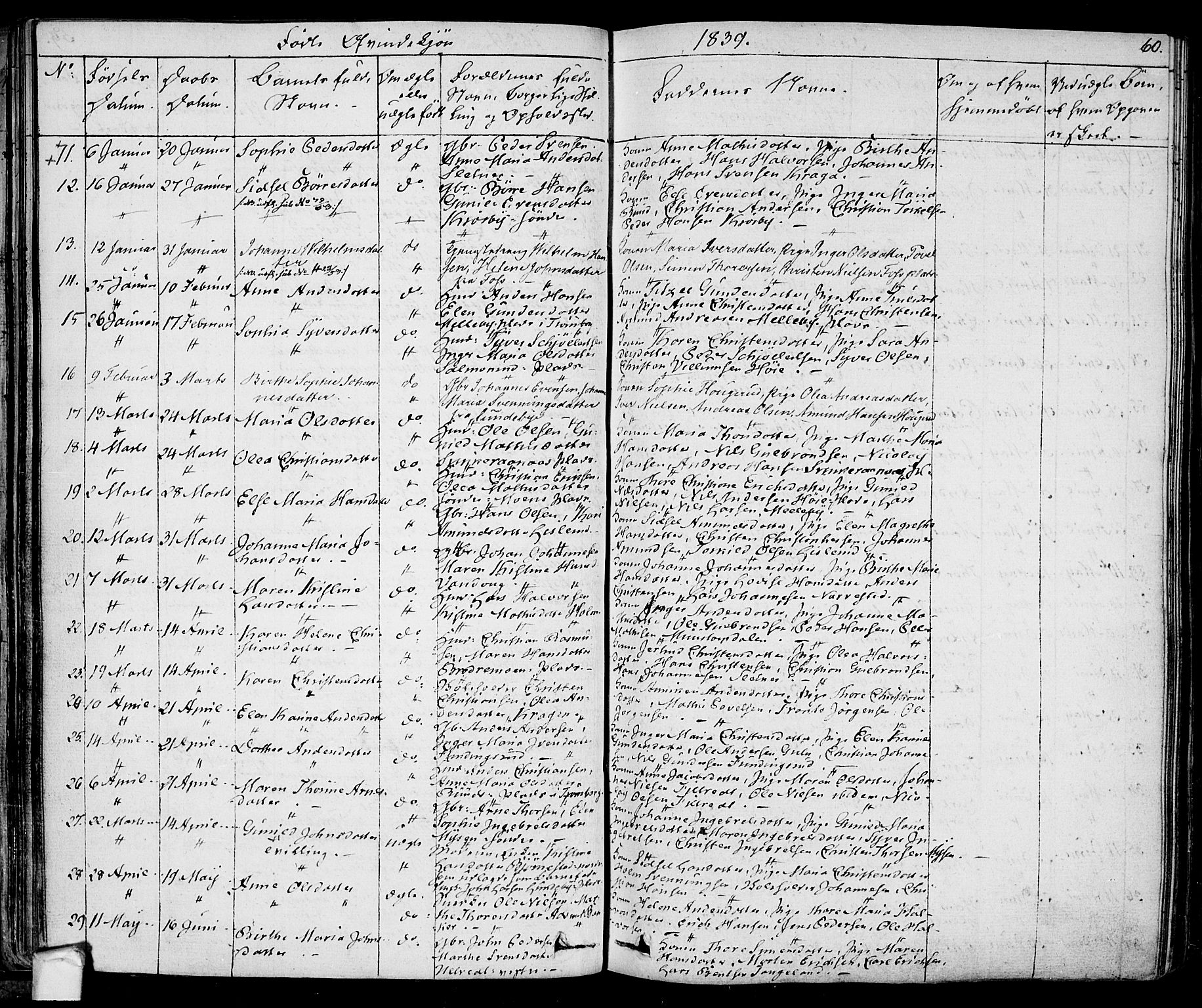 Eidsberg prestekontor Kirkebøker, AV/SAO-A-10905/F/Fa/L0008: Parish register (official) no. I 8, 1832-1848, p. 60