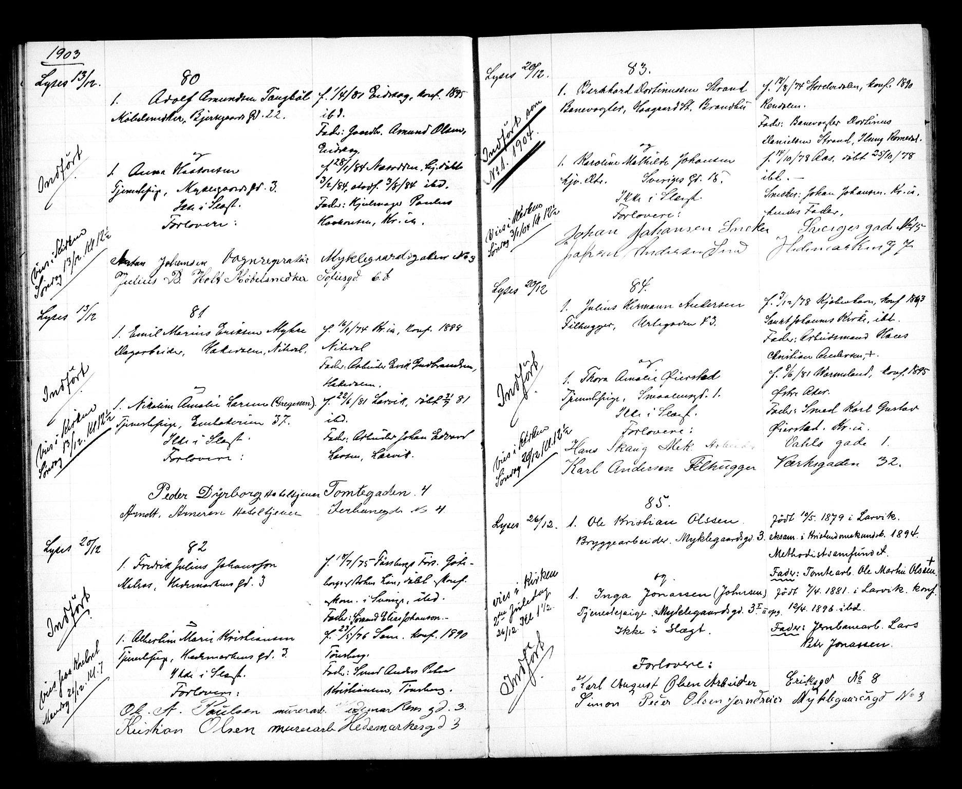 Vålerengen prestekontor Kirkebøker, SAO/A-10878/H/Ha/L0001: Banns register no. 1, 1899-1910