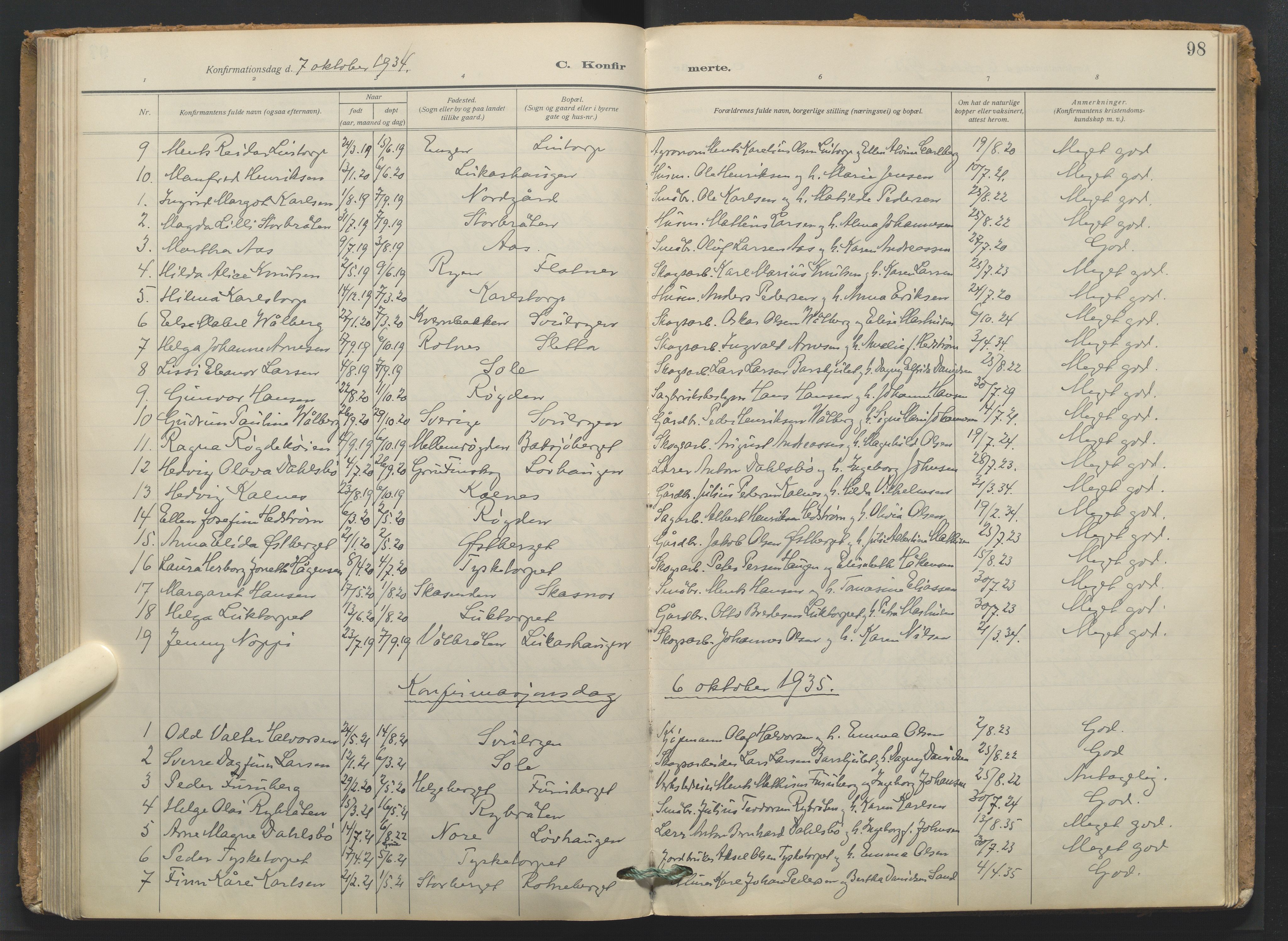 Grue prestekontor, AV/SAH-PREST-036/H/Ha/Haa/L0016: Parish register (official) no. 16, 1916-1947, p. 98