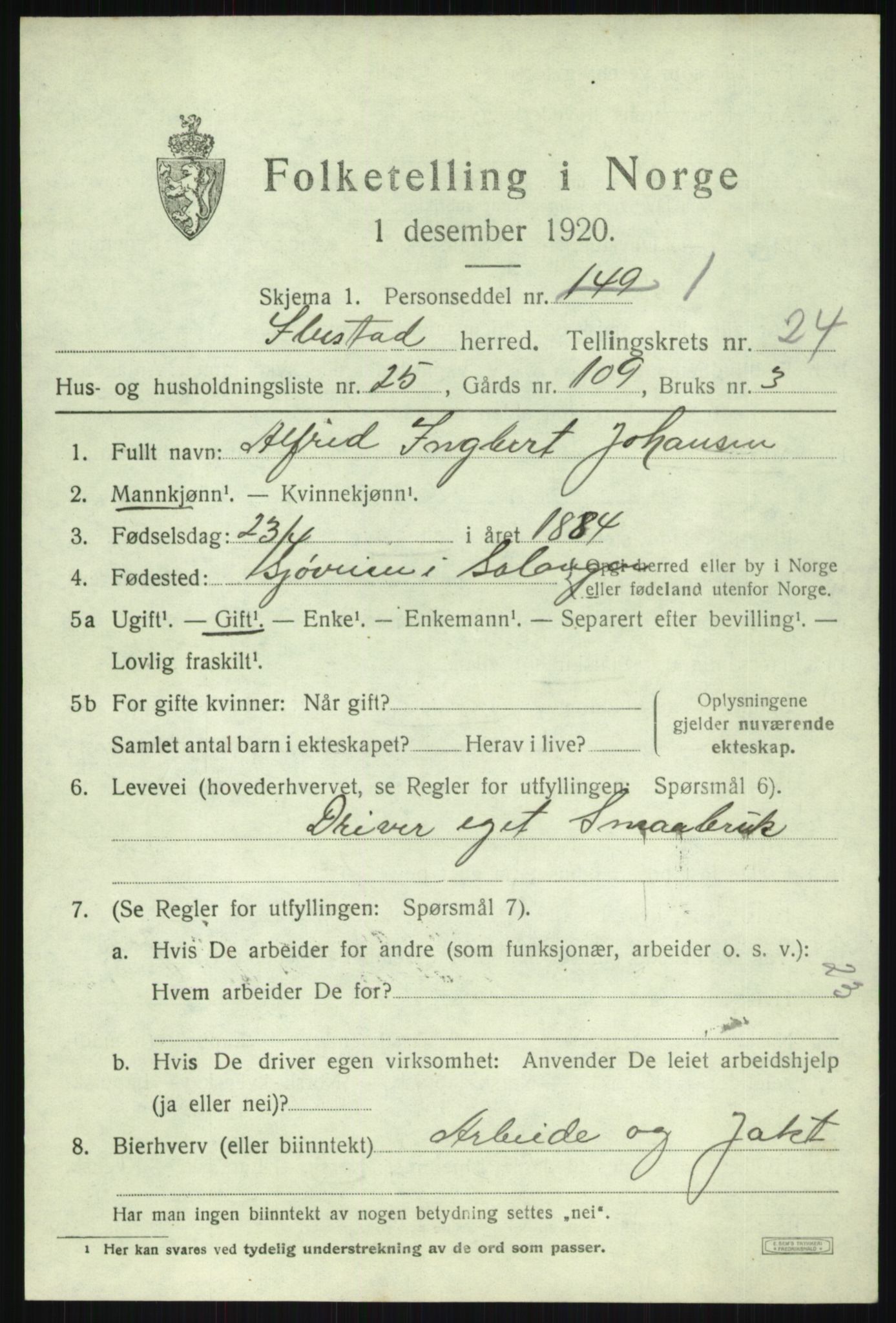 SATØ, 1920 census for Ibestad, 1920, p. 13215
