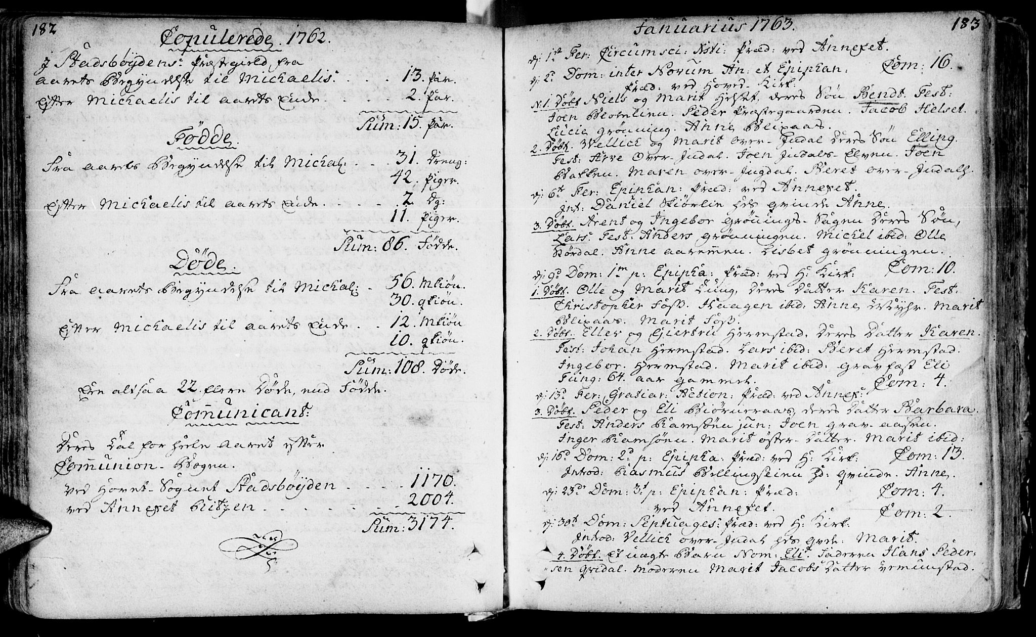 Ministerialprotokoller, klokkerbøker og fødselsregistre - Sør-Trøndelag, SAT/A-1456/646/L0605: Parish register (official) no. 646A03, 1751-1790, p. 182-183