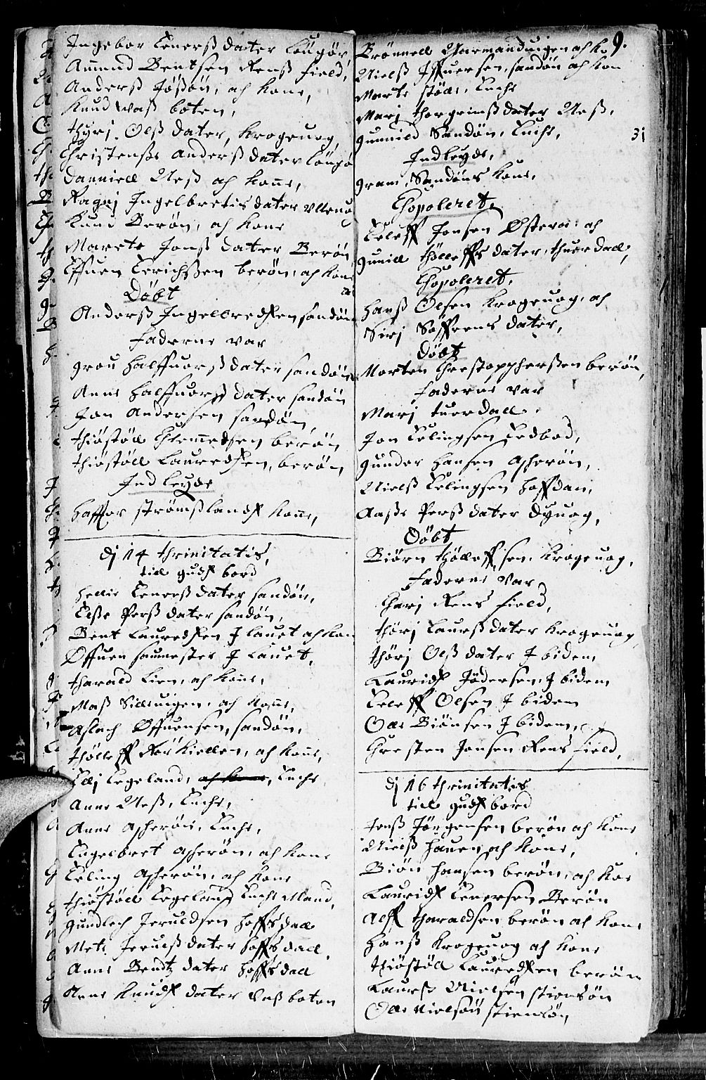 Dypvåg sokneprestkontor, AV/SAK-1111-0007/F/Fb/Fba/L0001: Parish register (copy) no. B 1, 1699-1706, p. 9