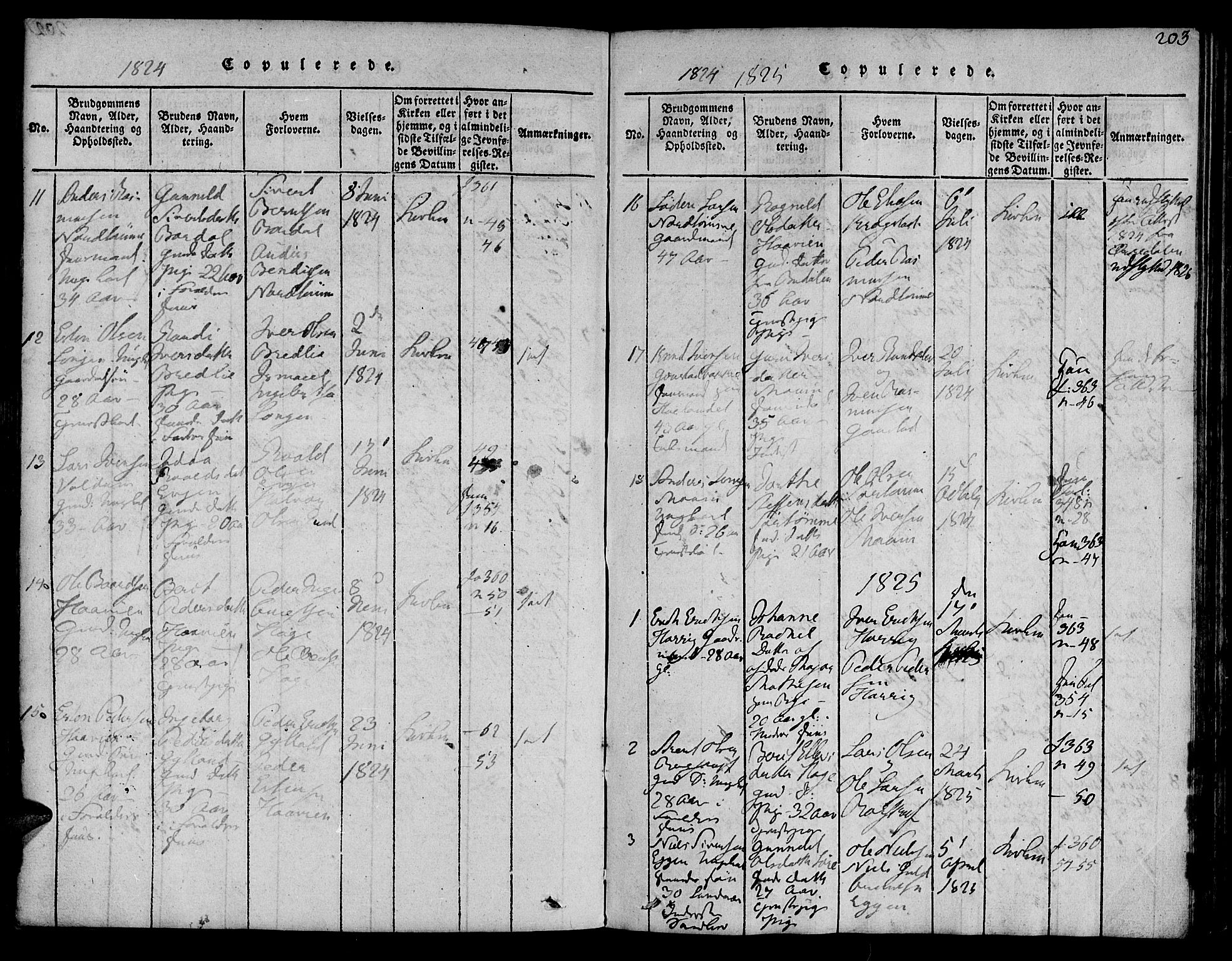 Ministerialprotokoller, klokkerbøker og fødselsregistre - Sør-Trøndelag, AV/SAT-A-1456/692/L1102: Parish register (official) no. 692A02, 1816-1842, p. 203