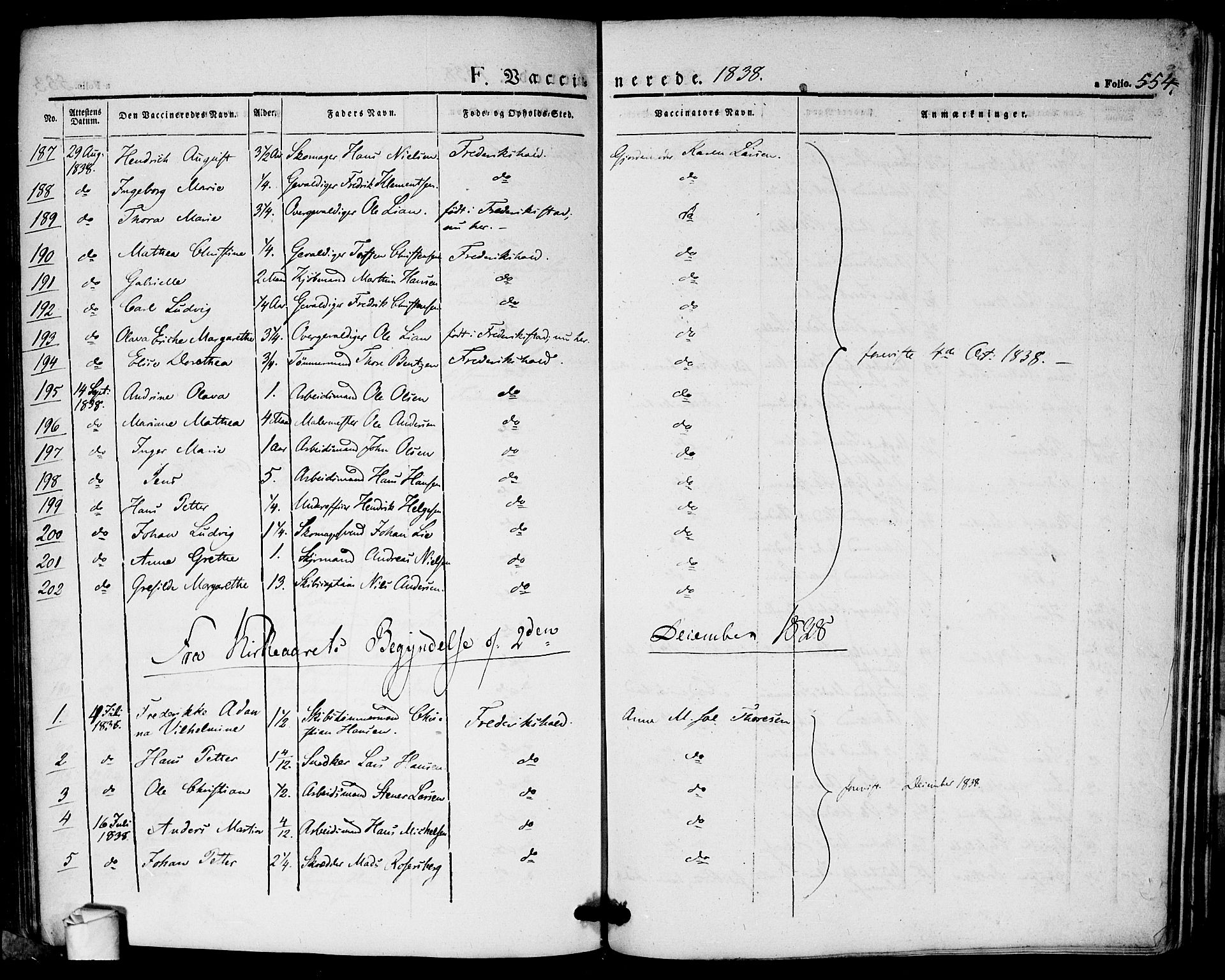 Halden prestekontor Kirkebøker, SAO/A-10909/F/Fa/L0005: Parish register (official) no. I 5, 1834-1845, p. 554