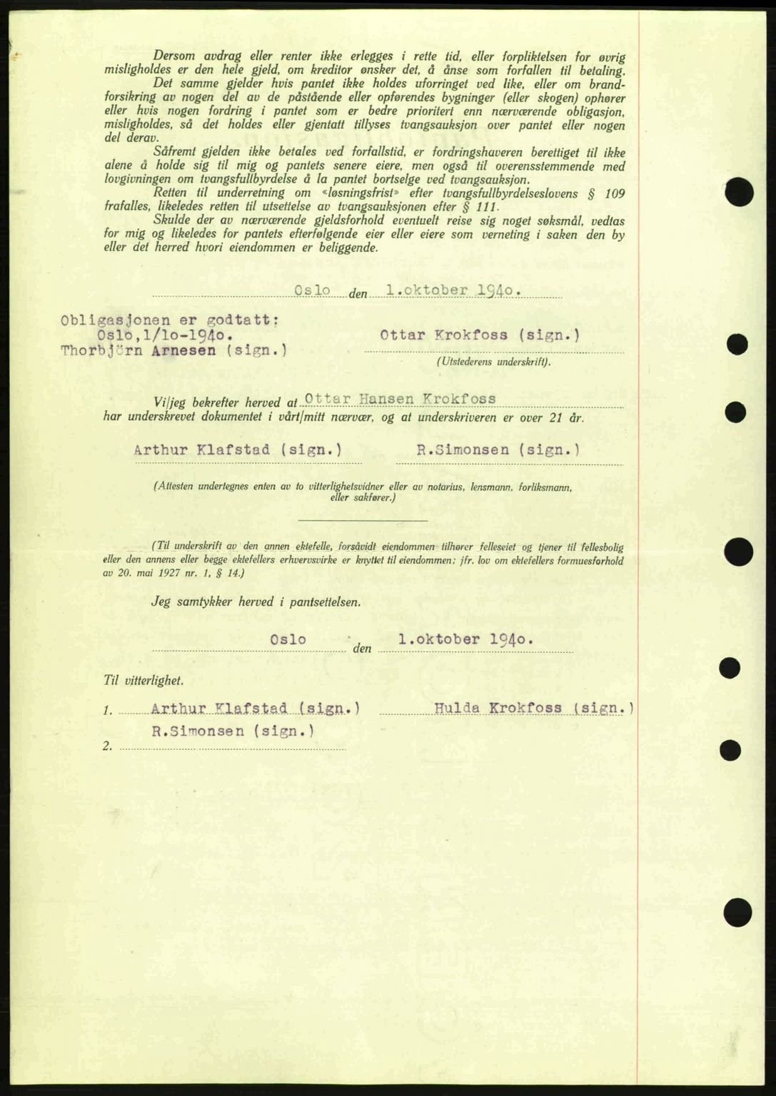 Moss sorenskriveri, SAO/A-10168: Mortgage book no. B10, 1940-1941, Diary no: : 205/1941