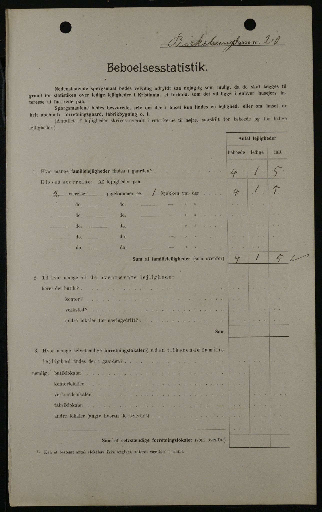 OBA, Municipal Census 1908 for Kristiania, 1908, p. 4941