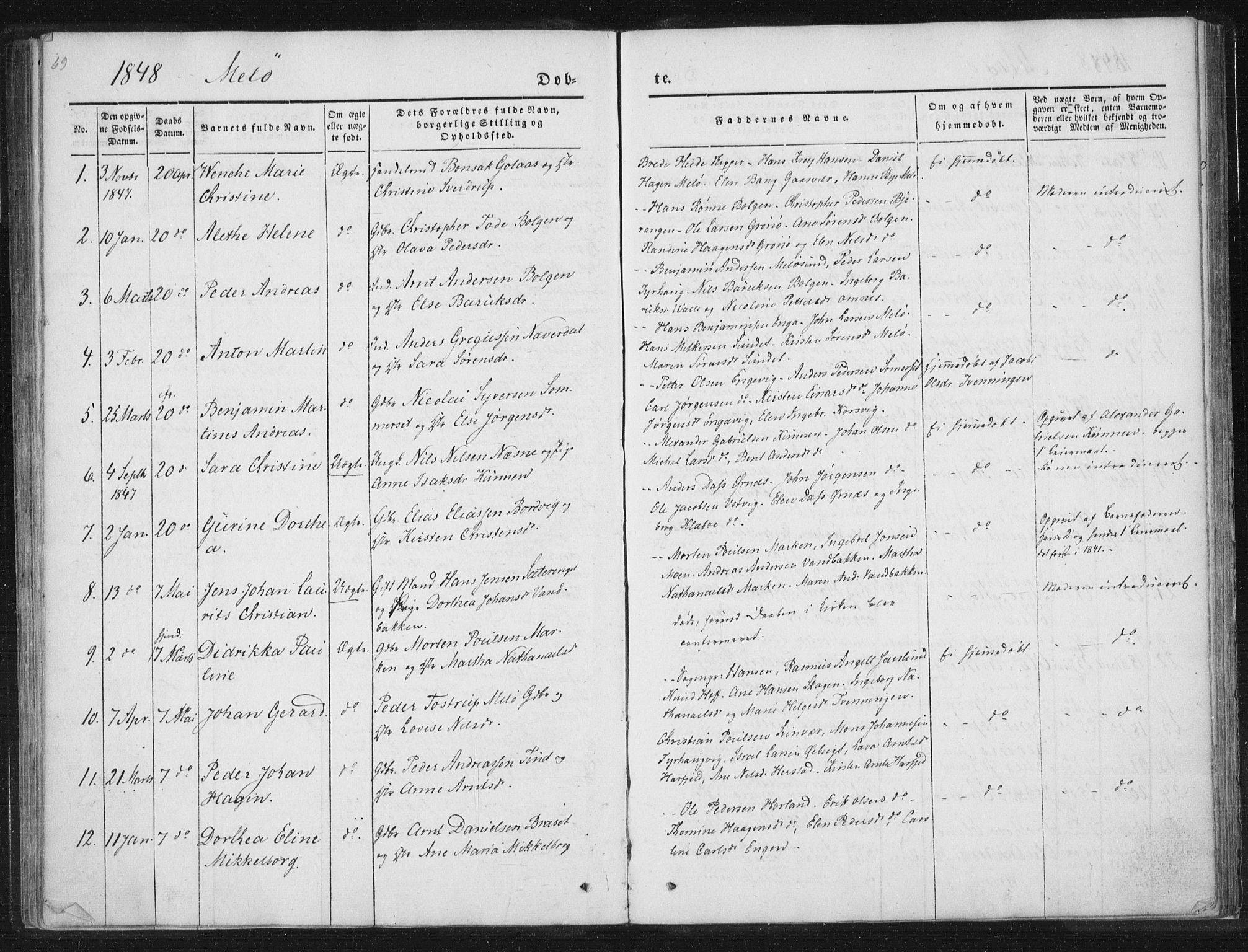 Ministerialprotokoller, klokkerbøker og fødselsregistre - Nordland, SAT/A-1459/841/L0602: Parish register (official) no. 841A08 /2, 1845-1859, p. 69