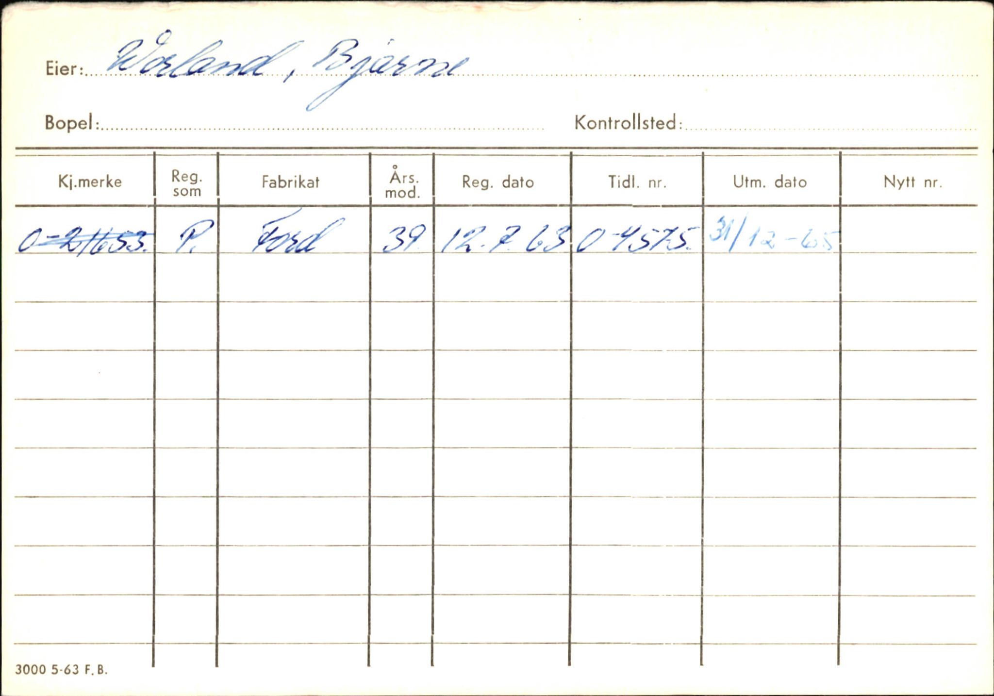 Statens vegvesen, Hordaland vegkontor, AV/SAB-A-5201/2/Hb/L0037: O-eierkort W-P, 1920-1971, p. 913