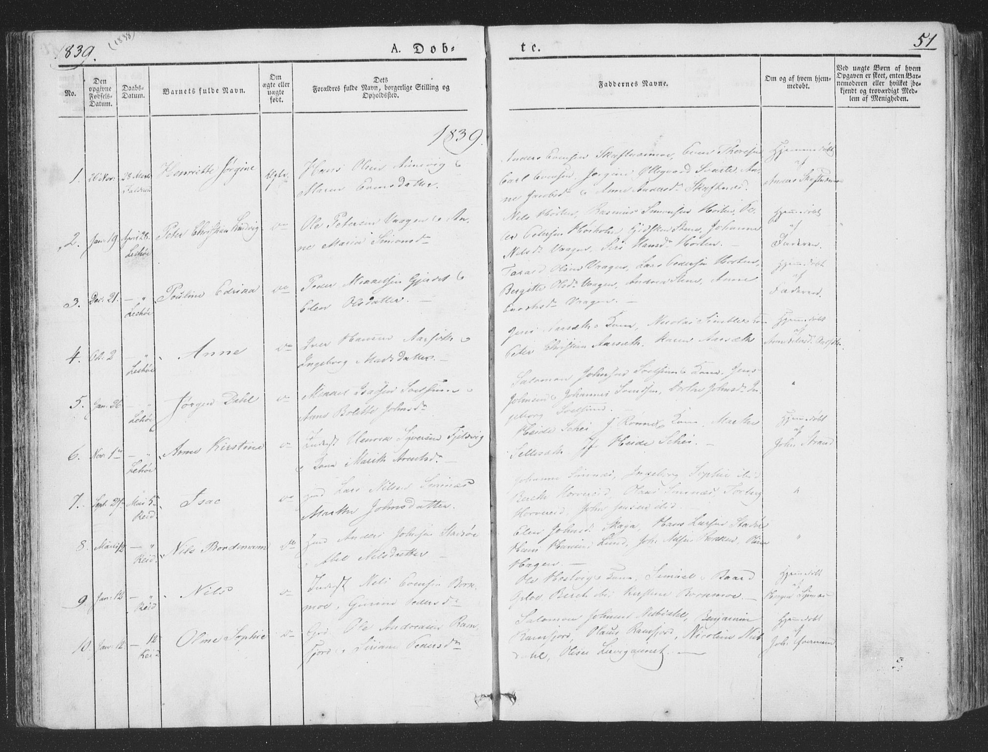 Ministerialprotokoller, klokkerbøker og fødselsregistre - Nord-Trøndelag, SAT/A-1458/780/L0639: Parish register (official) no. 780A04, 1830-1844, p. 51