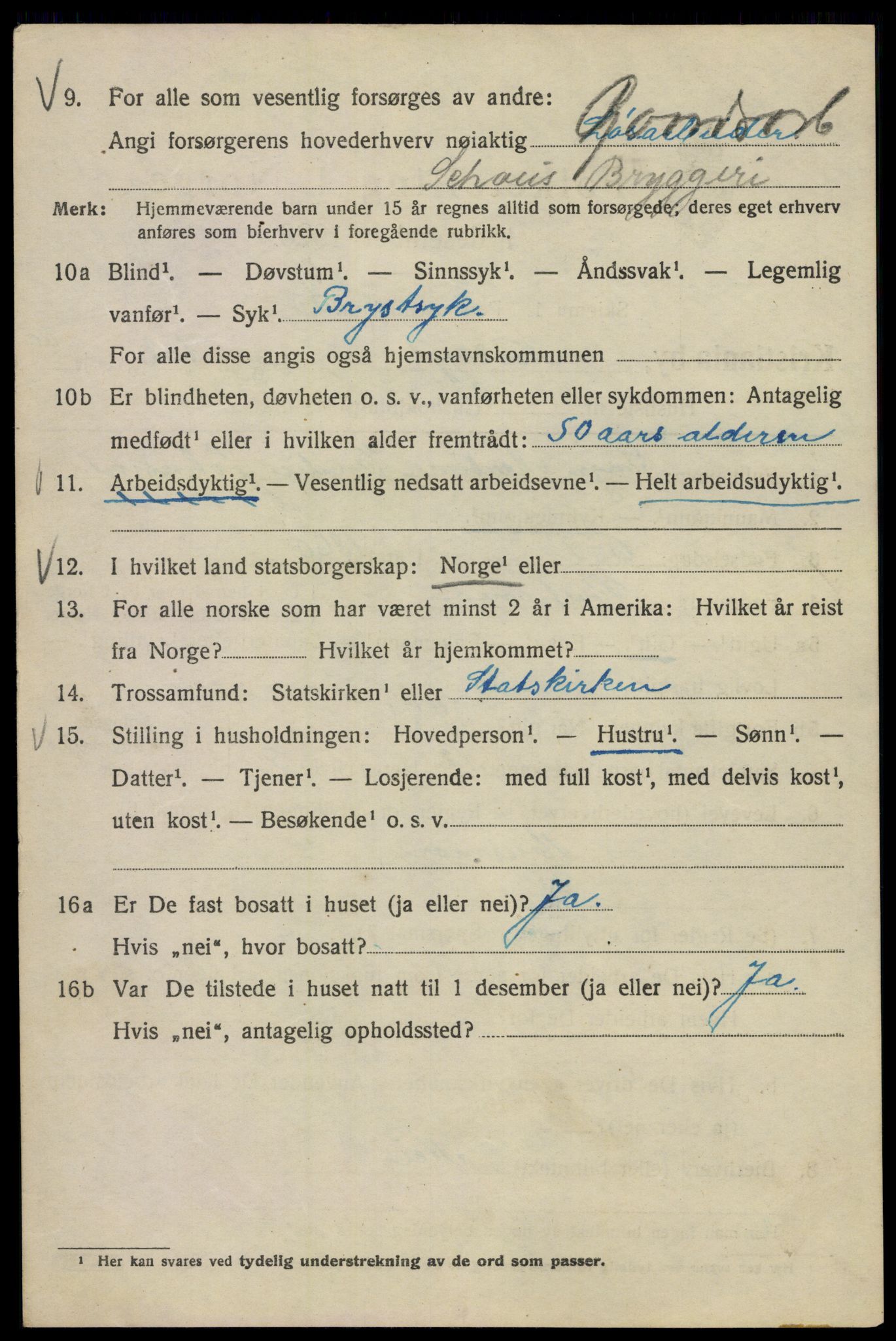 SAO, 1920 census for Kristiania, 1920, p. 420904