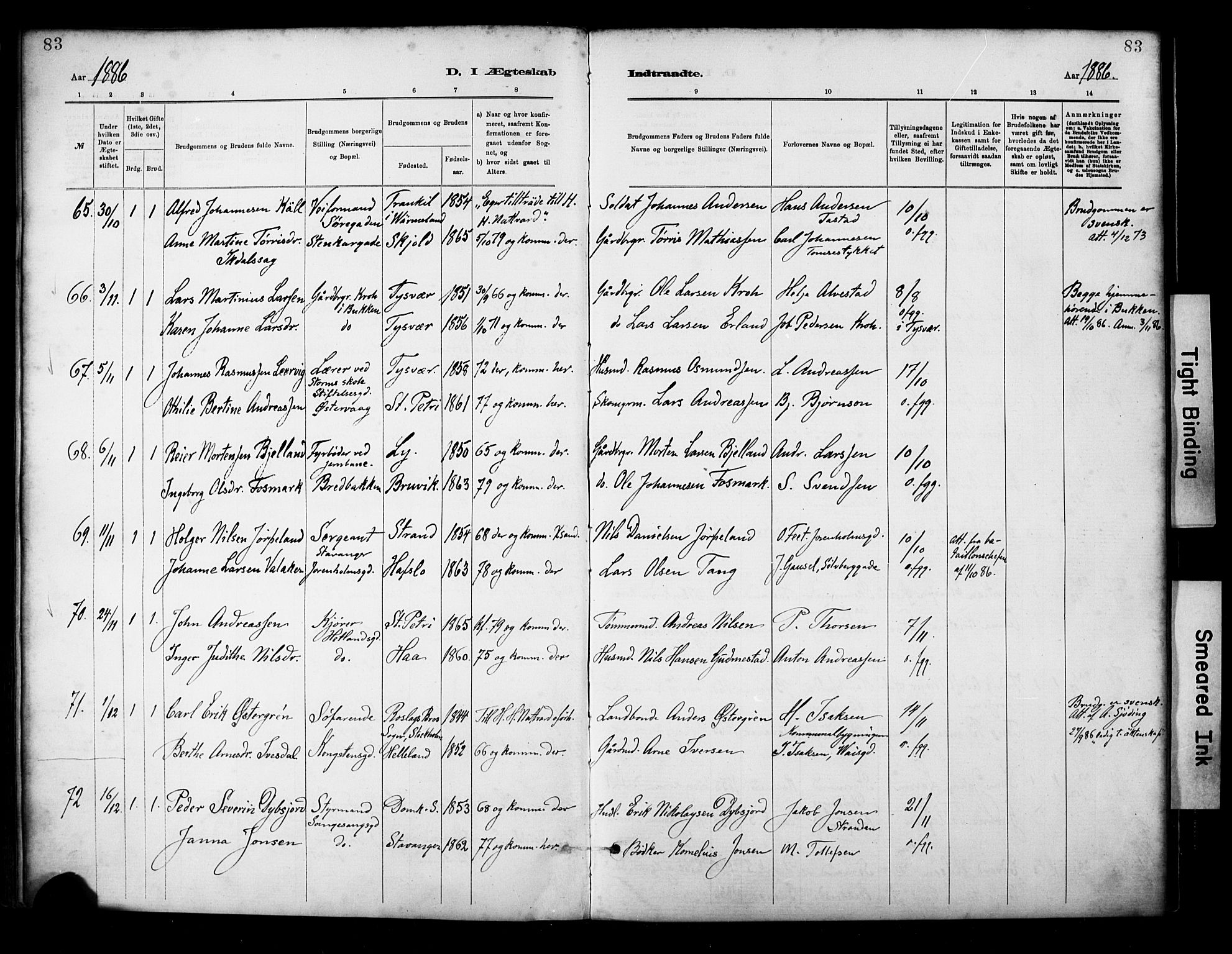 St. Petri sokneprestkontor, SAST/A-101813/001/30/30BA/L0018: Parish register (official) no. A 19, 1879-1900, p. 83