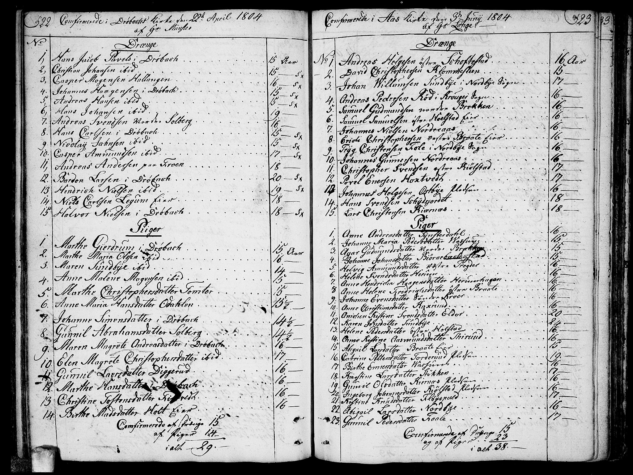 Ås prestekontor Kirkebøker, AV/SAO-A-10894/F/Fa/L0002: Parish register (official) no. I 2, 1778-1813, p. 522-523