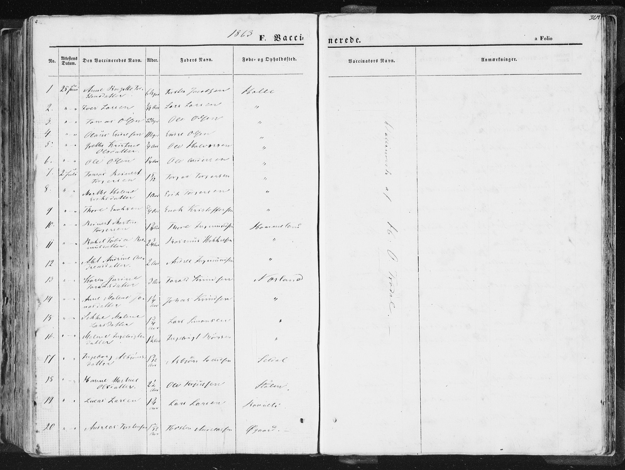 Høgsfjord sokneprestkontor, SAST/A-101624/H/Ha/Haa/L0001: Parish register (official) no. A 1, 1854-1875, p. 367