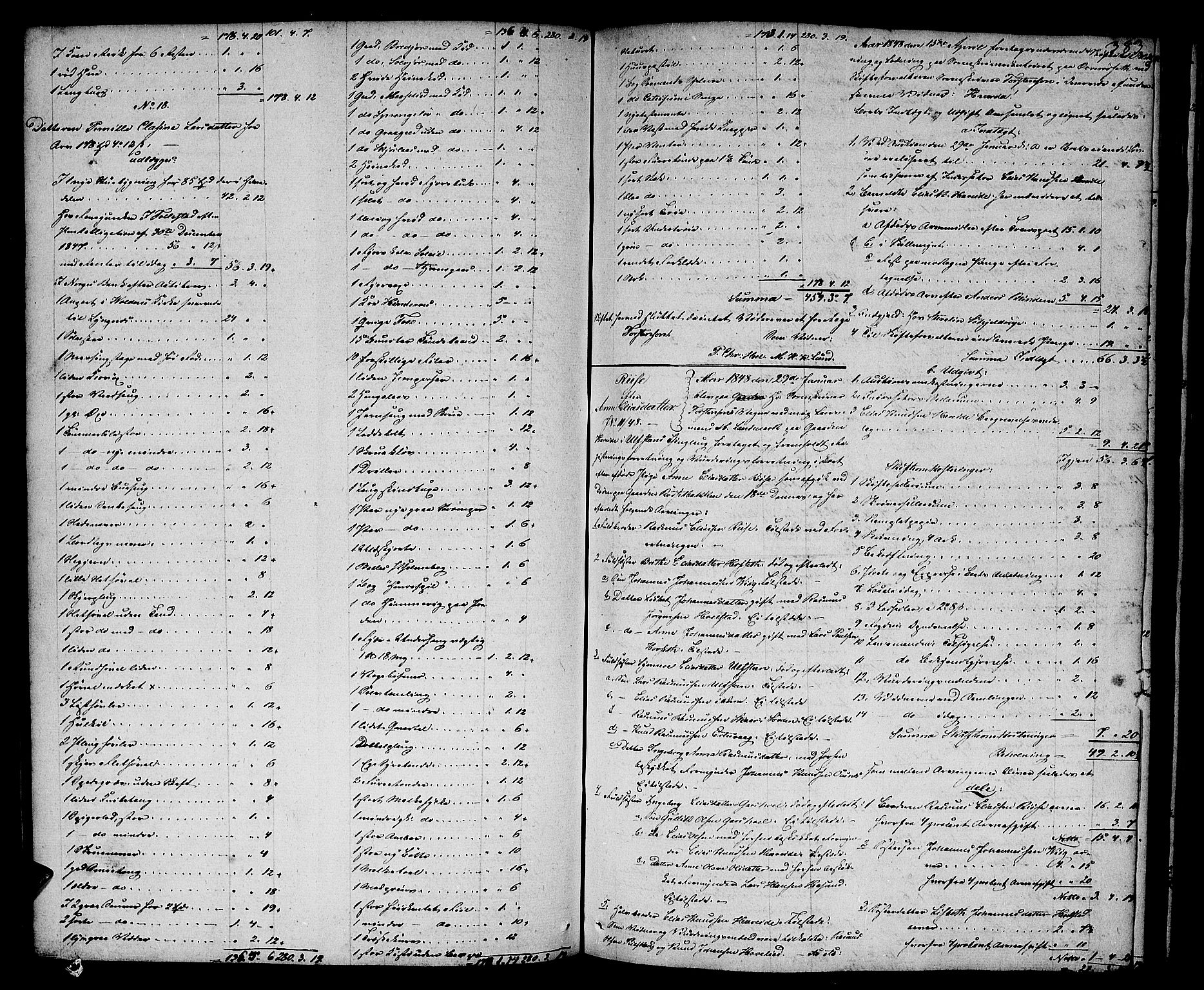 Søre Sunnmøre sorenskriveri, SAT/A-4122/1/3/3A/L0015: Skifte- / Skifteutloddings- / Skifteslutningsprotokollar, 1845-1850, p. 382b-383a
