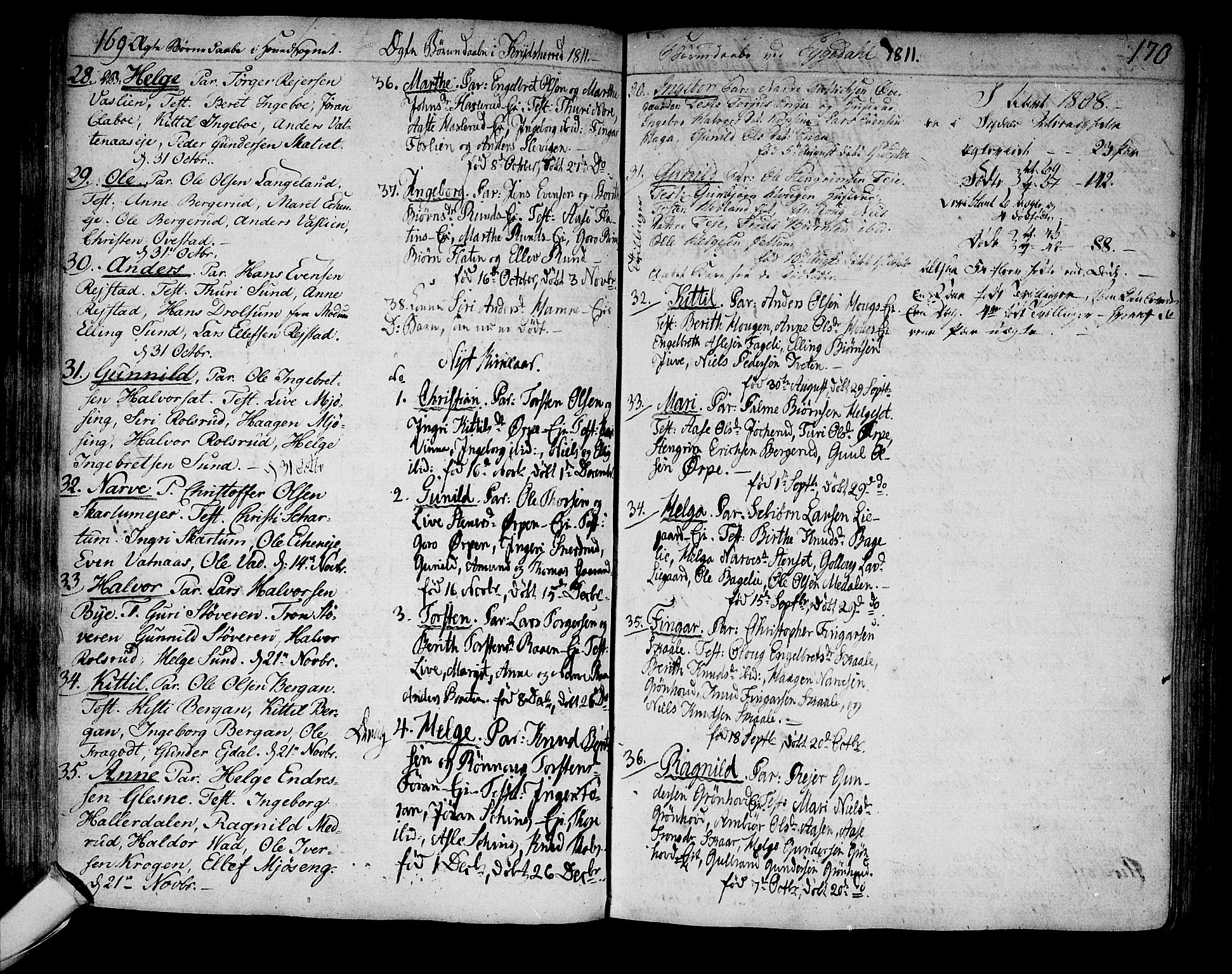 Sigdal kirkebøker, AV/SAKO-A-245/F/Fa/L0003: Parish register (official) no. I 3, 1793-1811, p. 169-170