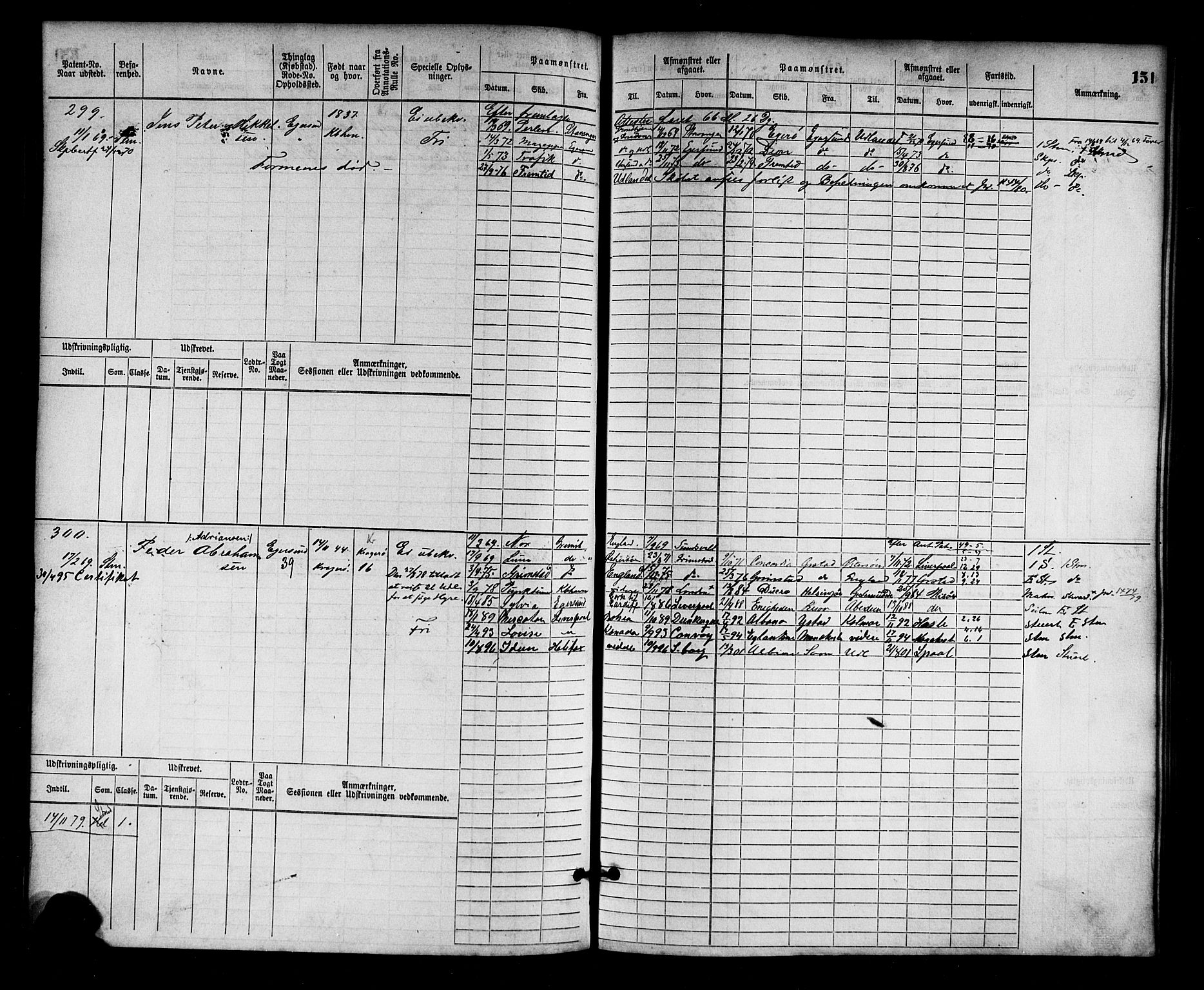 Egersund mønstringskrets, AV/SAK-2031-0019/F/Fb/L0001: Hovedrulle nr 1-666, O-3, 1868-1920, p. 157
