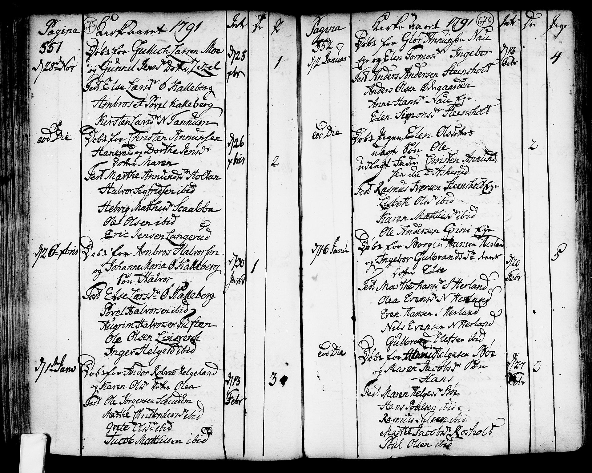 Lardal kirkebøker, SAKO/A-350/F/Fa/L0003: Parish register (official) no. I 3, 1733-1815, p. 675-676