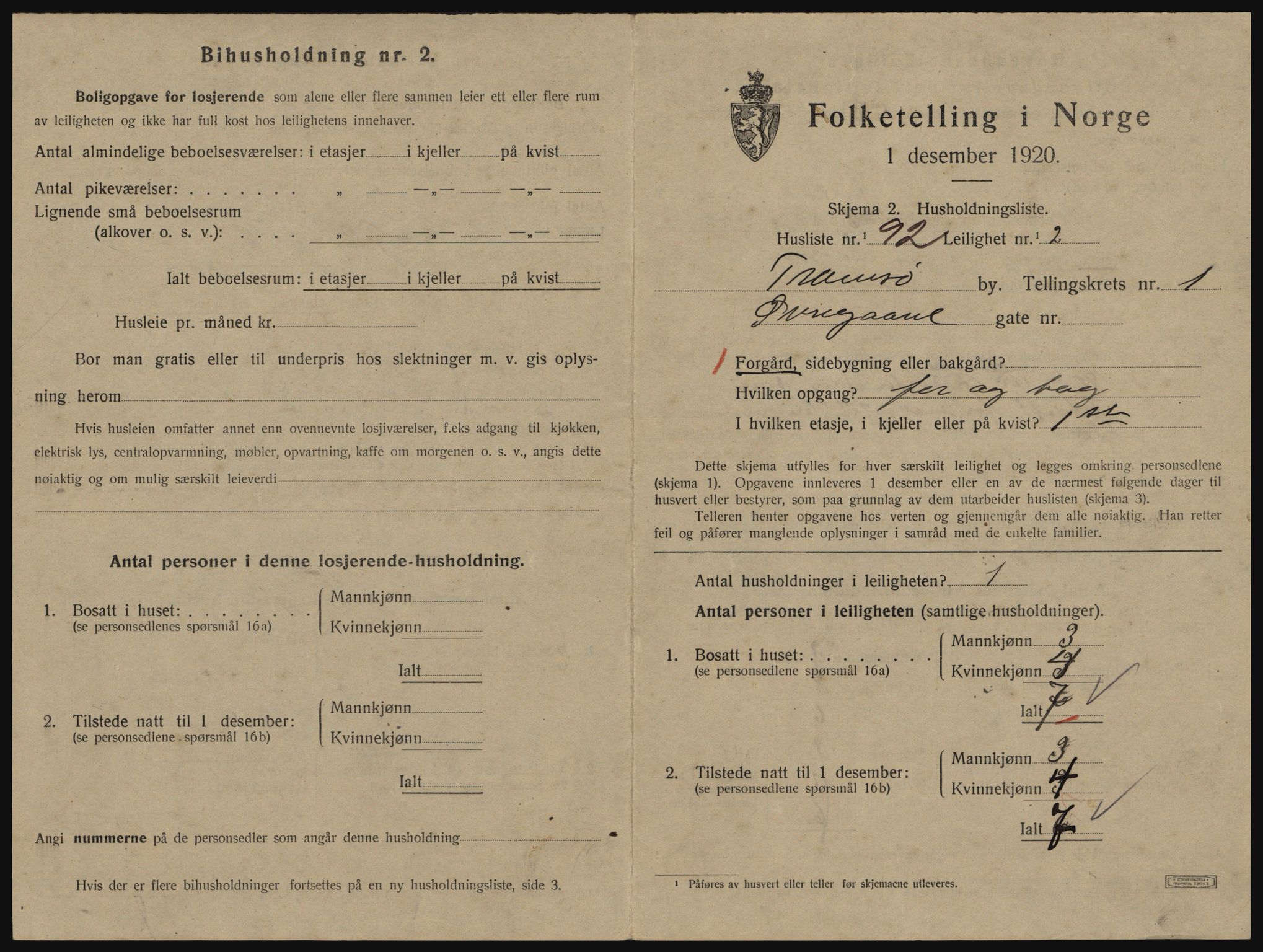 SATØ, 1920 census for Tromsø, 1920, p. 2773