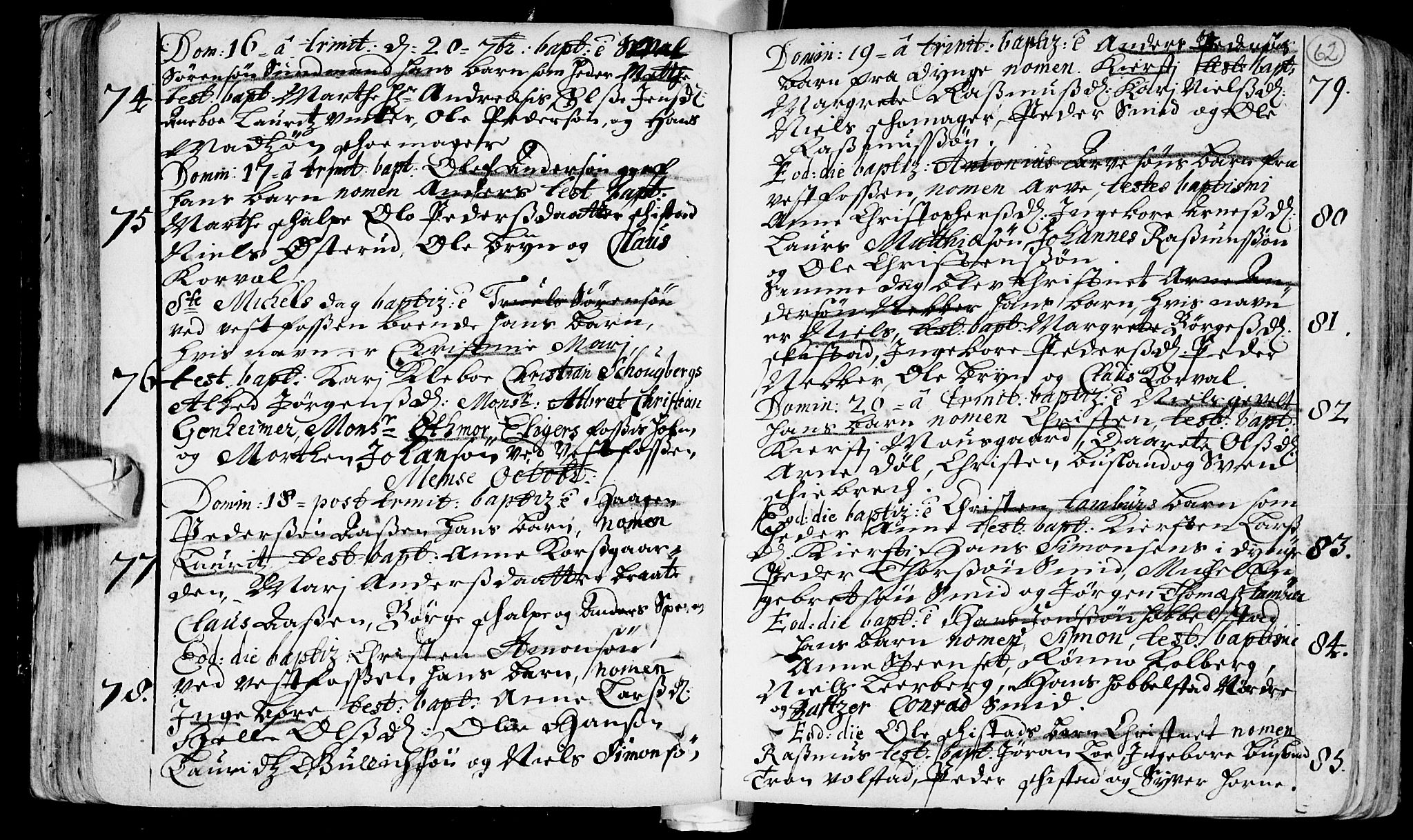 Eiker kirkebøker, AV/SAKO-A-4/F/Fa/L0002: Parish register (official) no. I 2, 1705-1724, p. 62