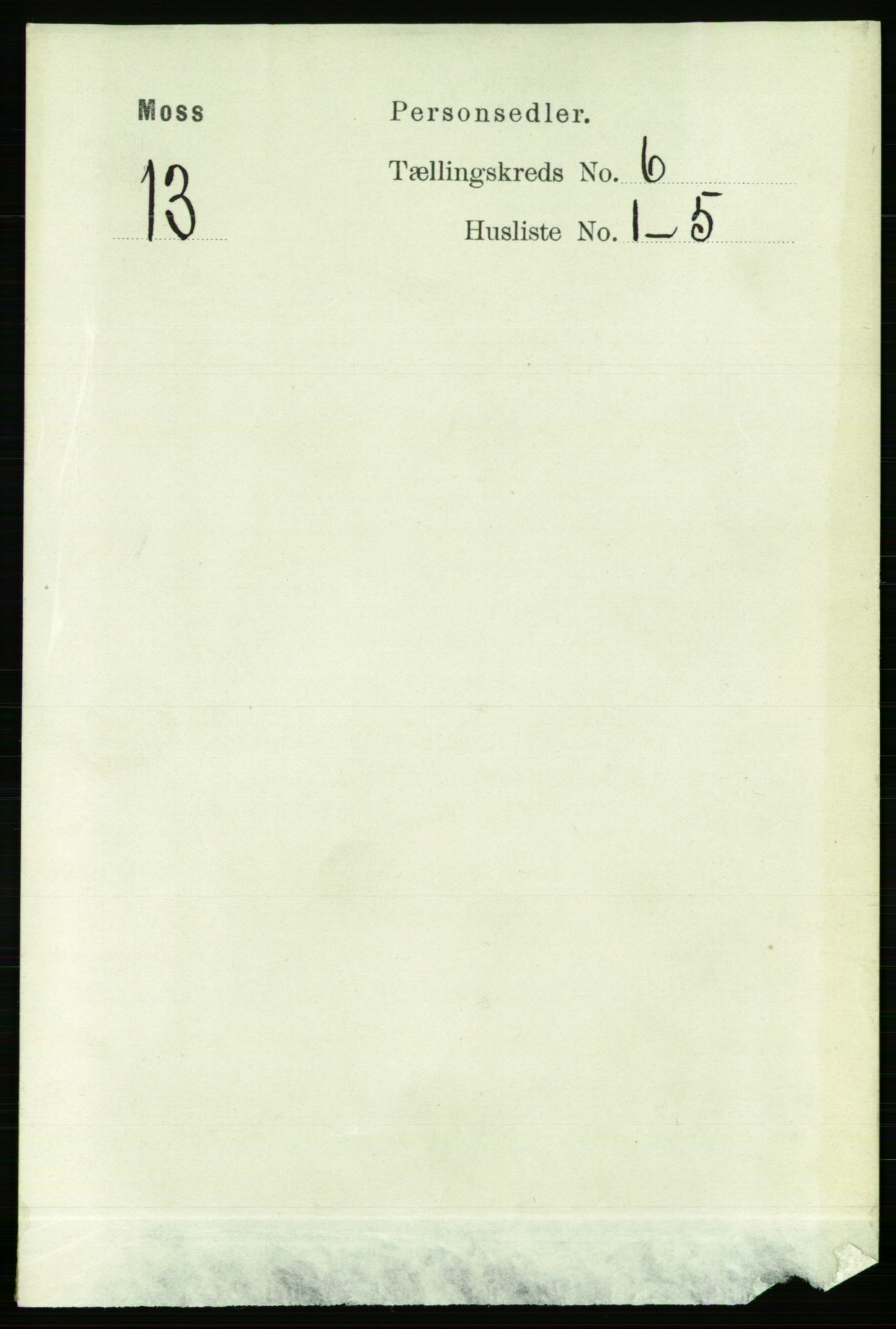 RA, 1891 census for 0104 Moss, 1891, p. 3245