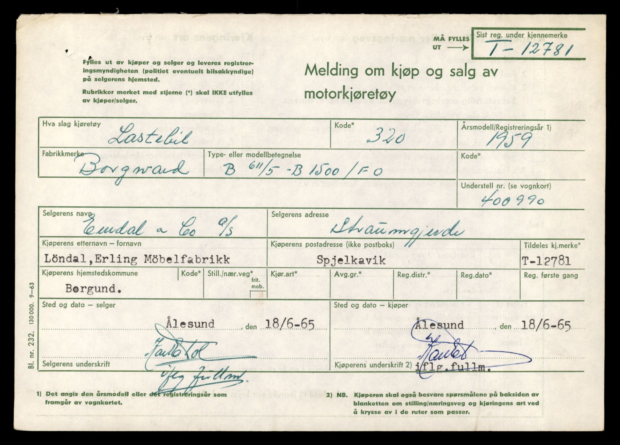 Møre og Romsdal vegkontor - Ålesund trafikkstasjon, AV/SAT-A-4099/F/Fe/L0035: Registreringskort for kjøretøy T 12653 - T 12829, 1927-1998, p. 2168