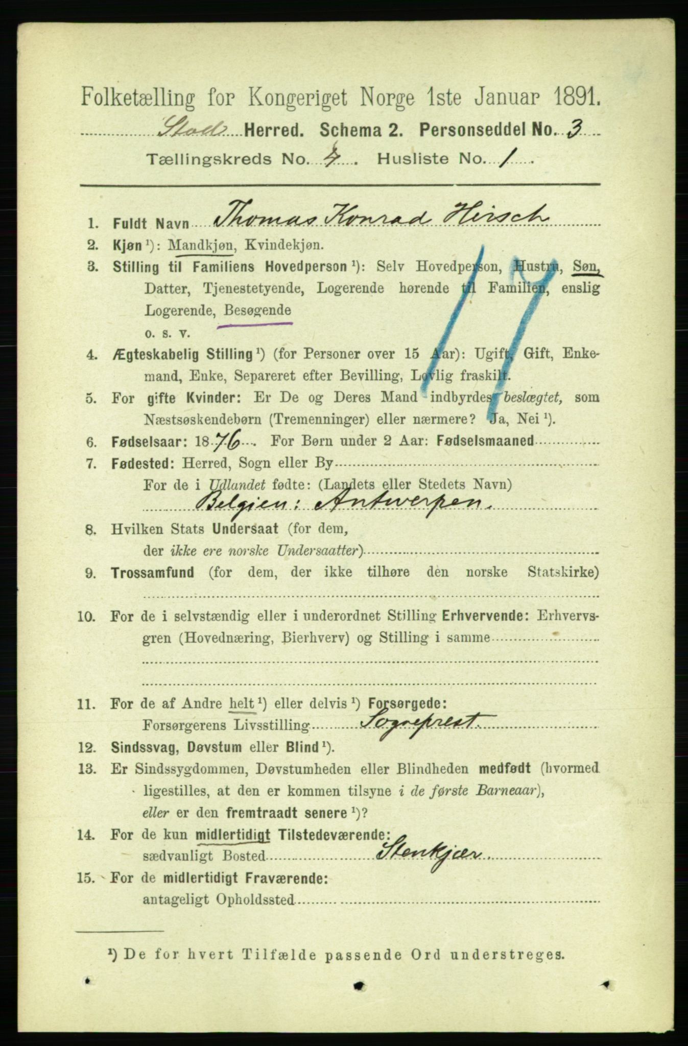 RA, 1891 census for 1734 Stod, 1891, p. 1783