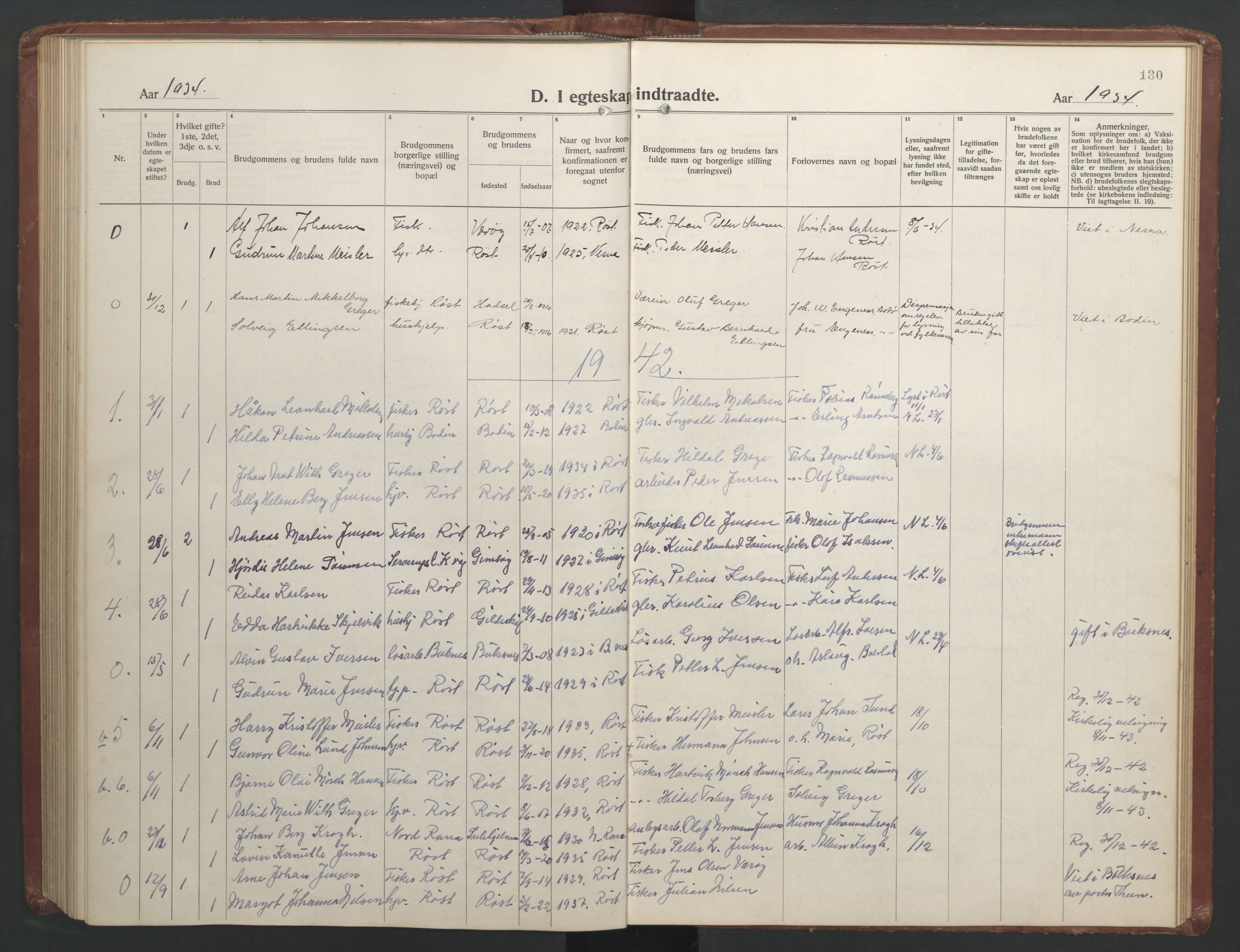 Ministerialprotokoller, klokkerbøker og fødselsregistre - Nordland, AV/SAT-A-1459/808/L0132: Parish register (copy) no. 808C03, 1920-1946, p. 130