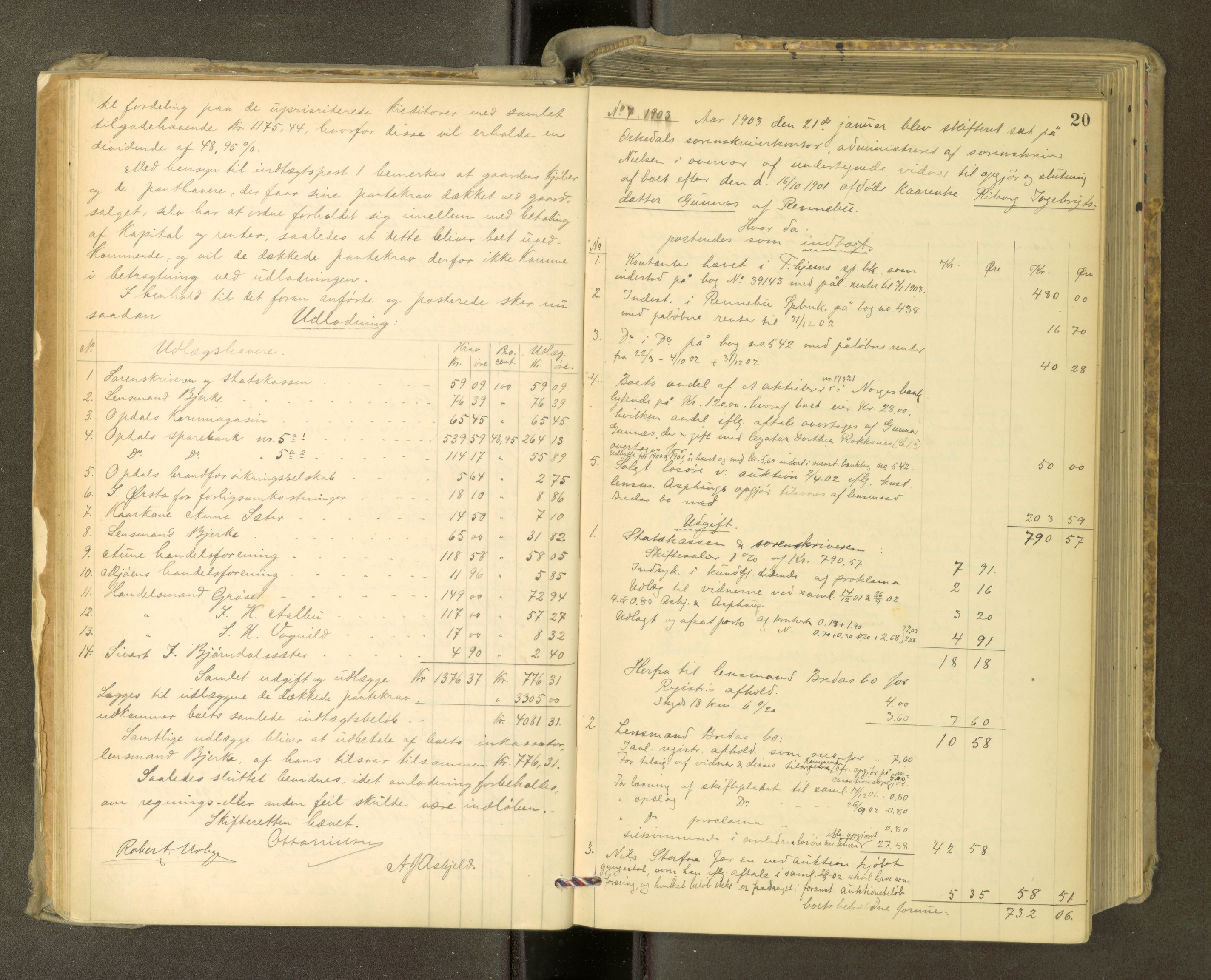 Orkdal sorenskriveri, AV/SAT-A-4169/1/3/3Aa/L0015: Skifteprotokoller, 1902-1915, p. 19b-20a