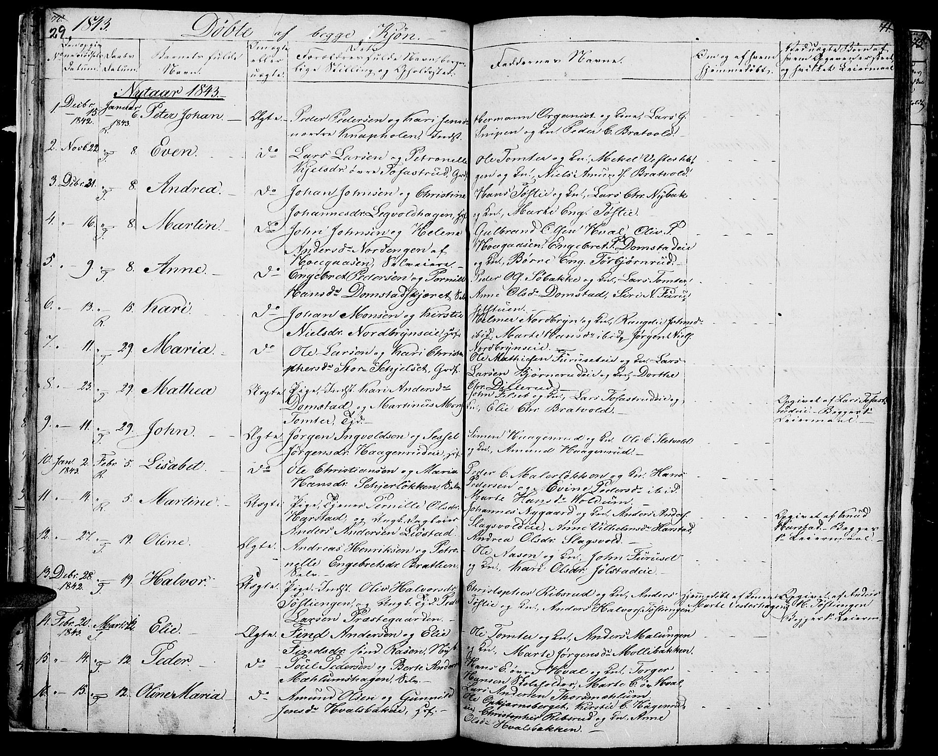 Romedal prestekontor, SAH/PREST-004/L/L0008: Parish register (copy) no. 8, 1837-1844, p. 29
