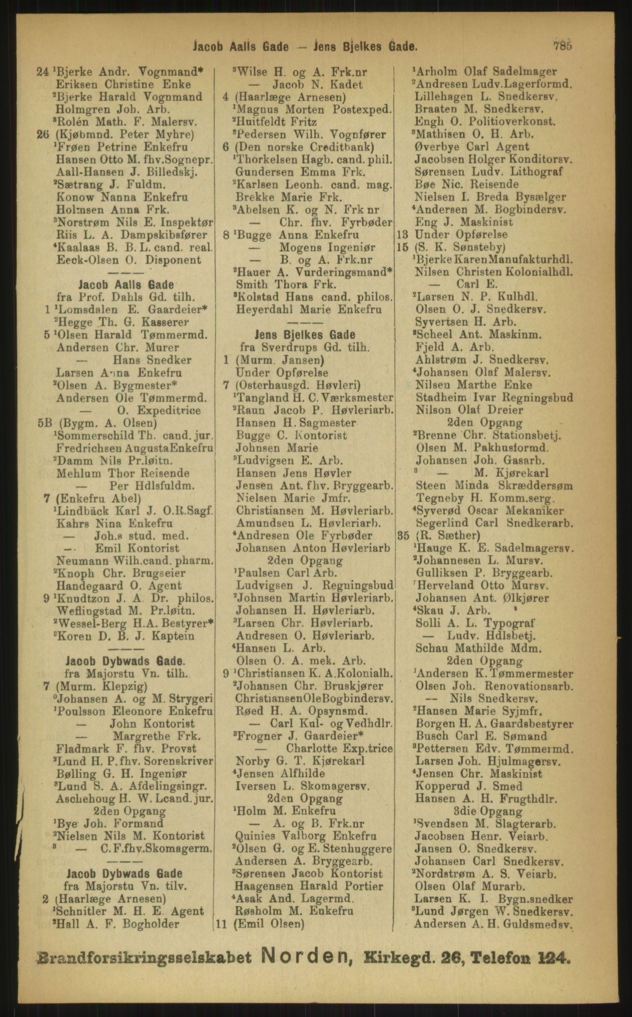 Kristiania/Oslo adressebok, PUBL/-, 1899, p. 785