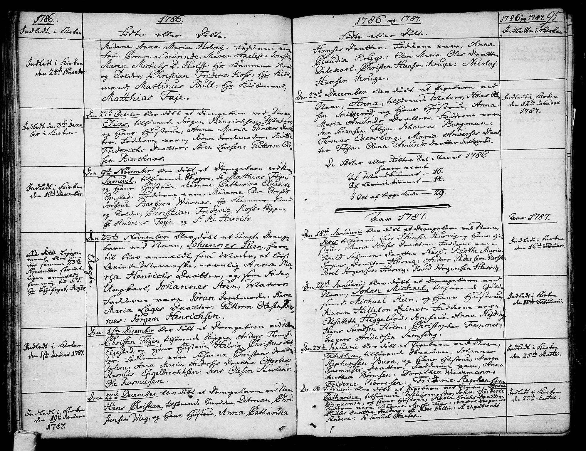 Tønsberg kirkebøker, AV/SAKO-A-330/F/Fa/L0002: Parish register (official) no. I 2, 1760-1796, p. 95