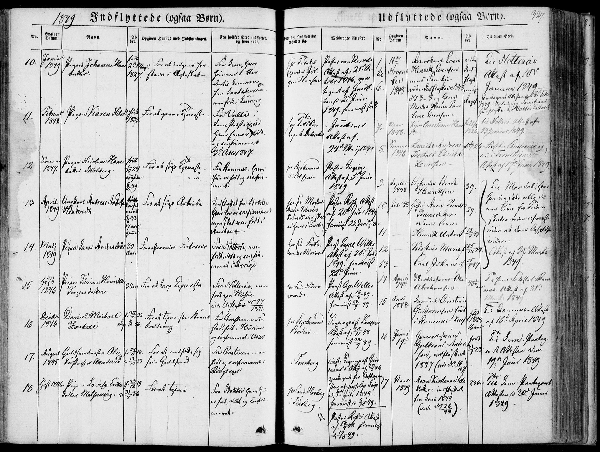 Tønsberg kirkebøker, SAKO/A-330/F/Fa/L0007: Parish register (official) no. I 7, 1845-1854, p. 327