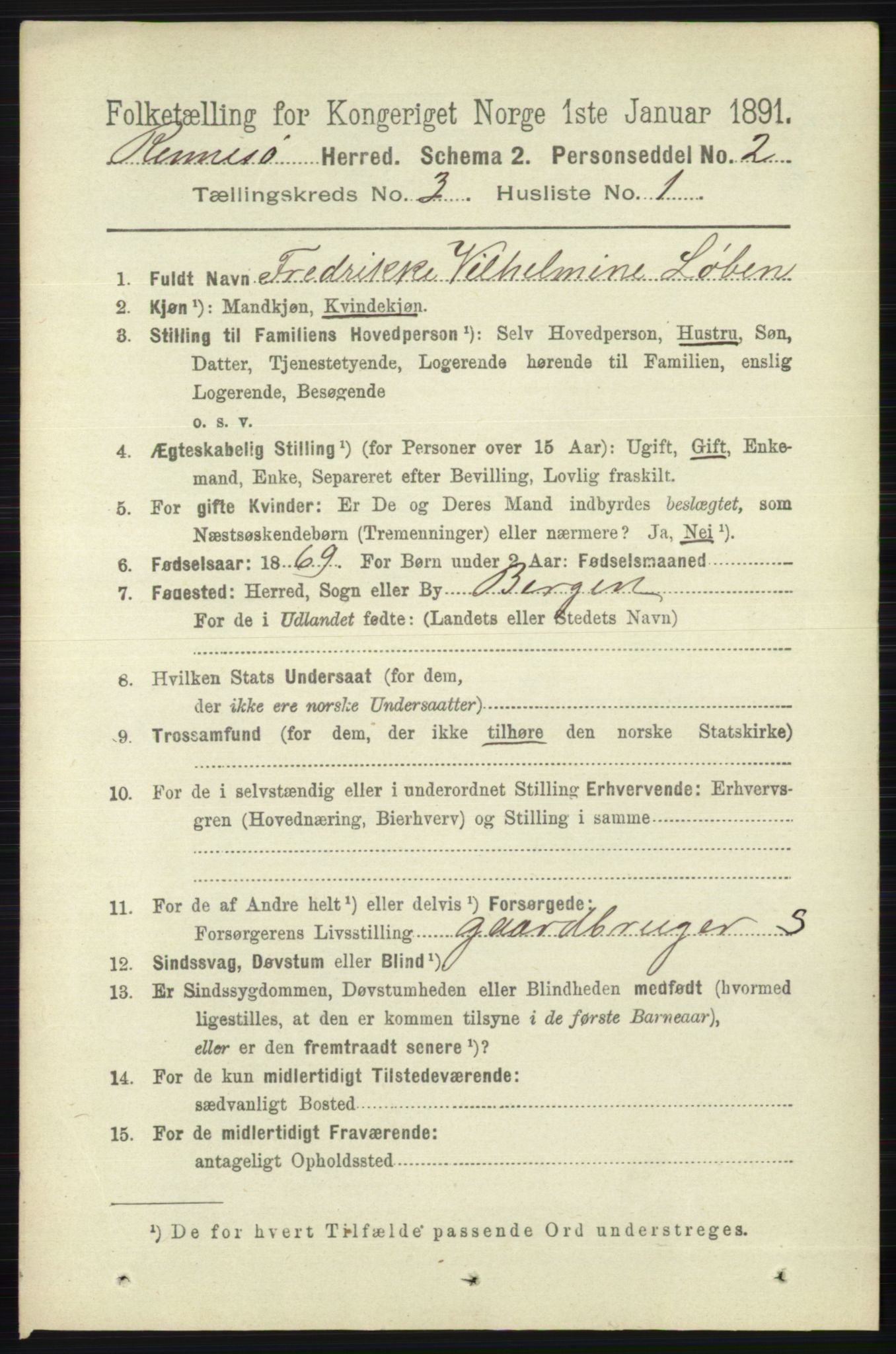 RA, 1891 census for 1142 Rennesøy, 1891, p. 990