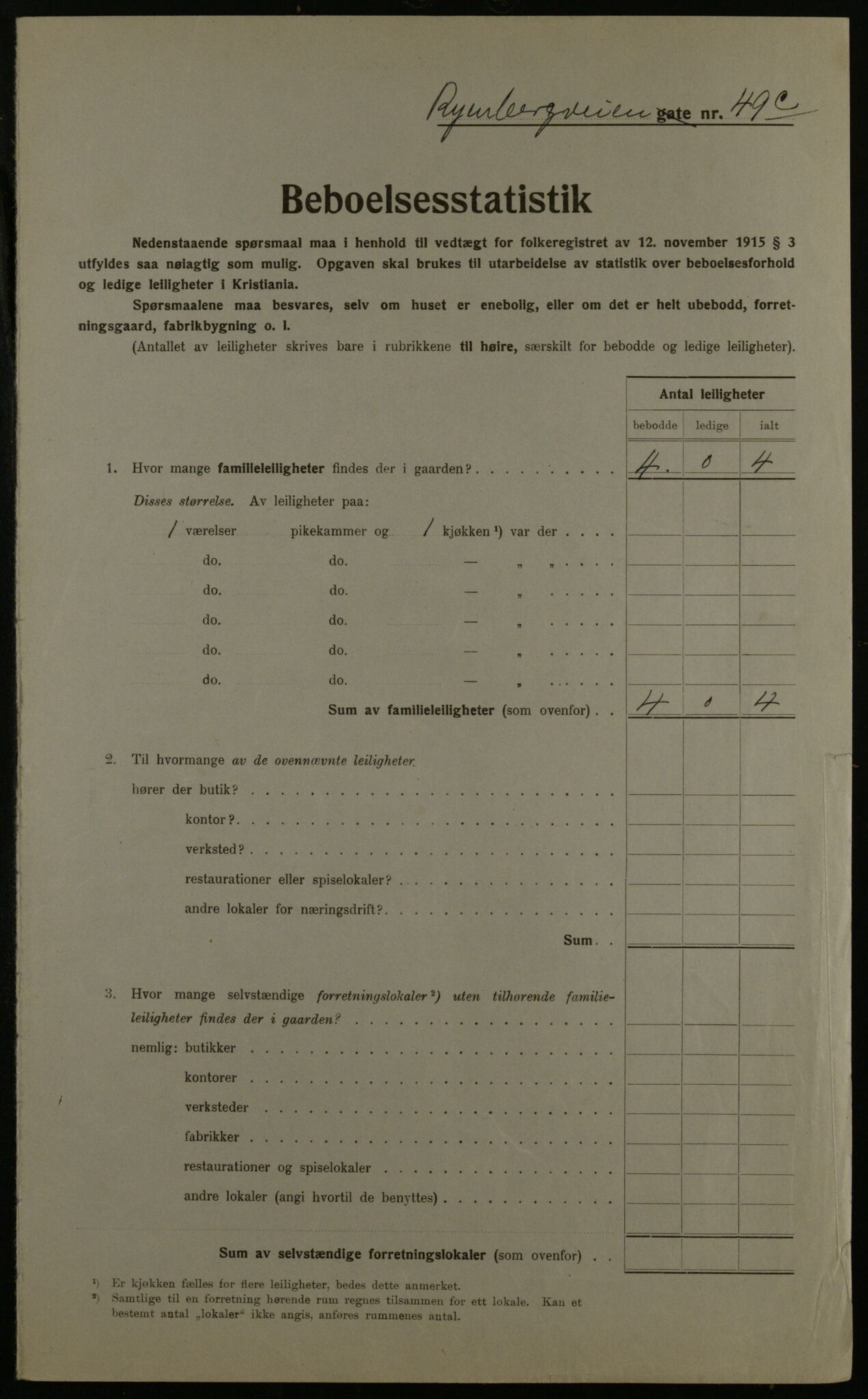 OBA, Municipal Census 1923 for Kristiania, 1923, p. 95076