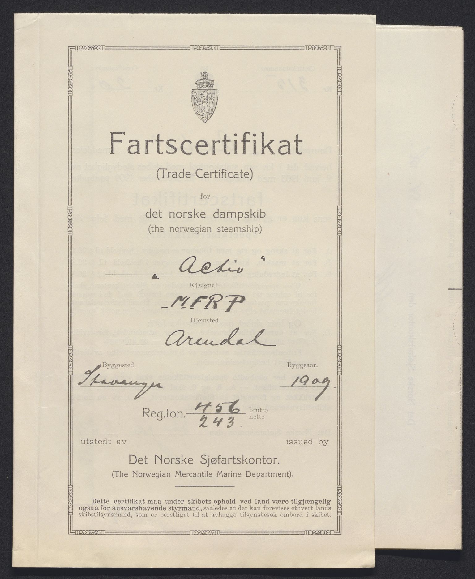 Sjøfartsdirektoratet med forløpere, skipsmapper slettede skip, AV/RA-S-4998/F/Fa/L0002: --, 1873-1923, p. 629