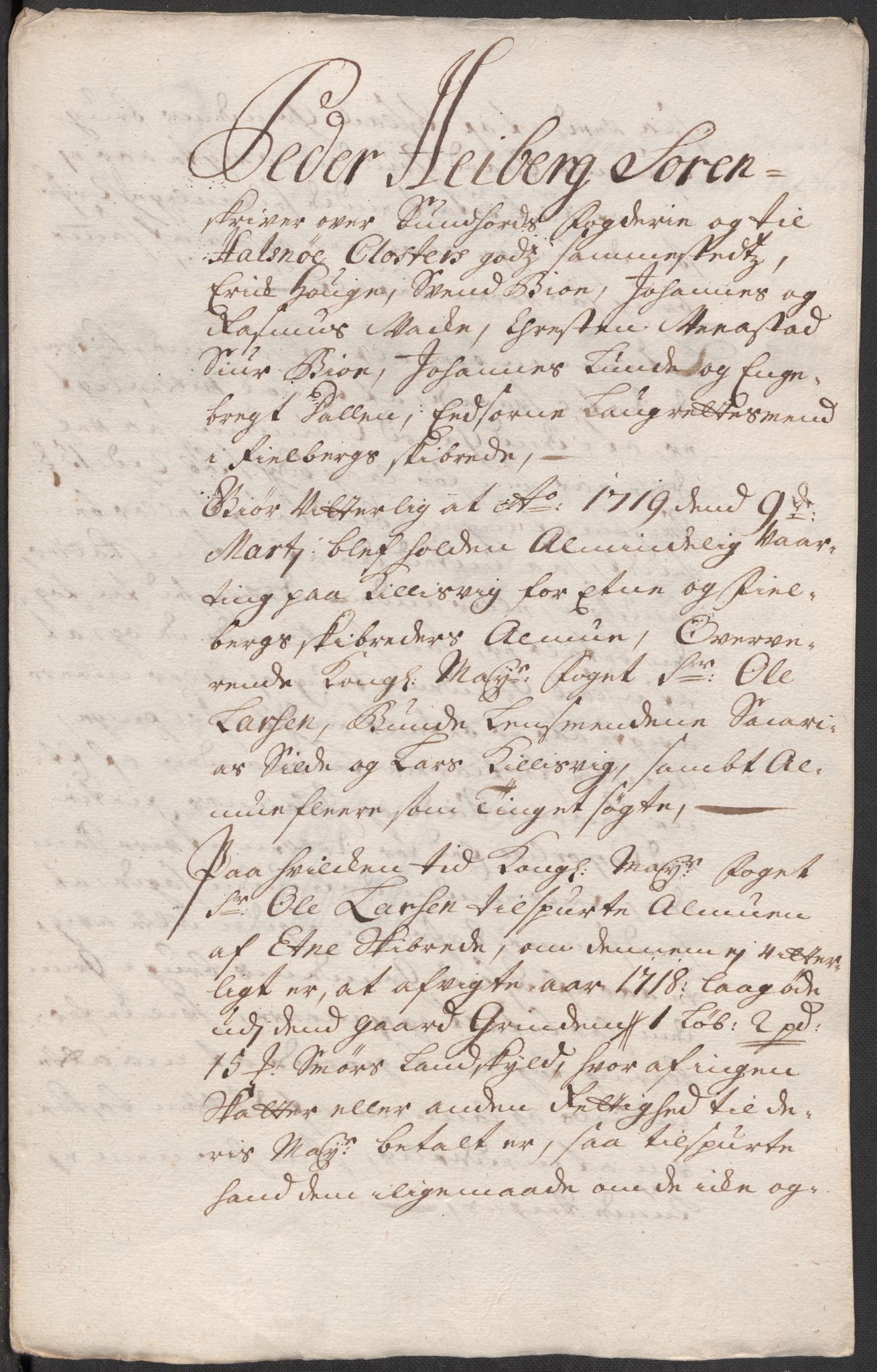 Rentekammeret inntil 1814, Reviderte regnskaper, Fogderegnskap, RA/EA-4092/R48/L2996: Fogderegnskap Sunnhordland og Hardanger, 1718, p. 3