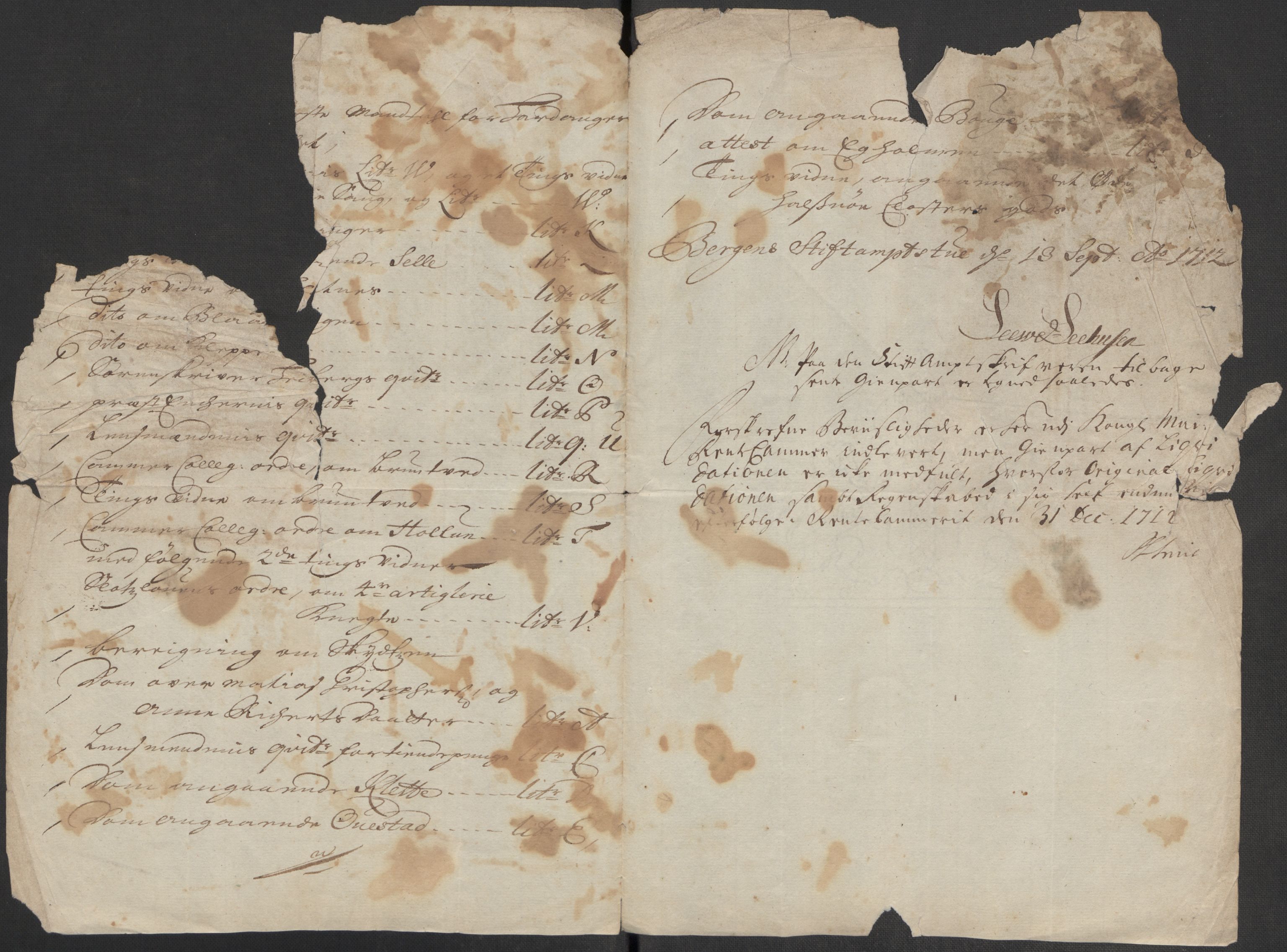 Rentekammeret inntil 1814, Reviderte regnskaper, Fogderegnskap, RA/EA-4092/R52/L3318: Fogderegnskap Sogn, 1712, p. 19