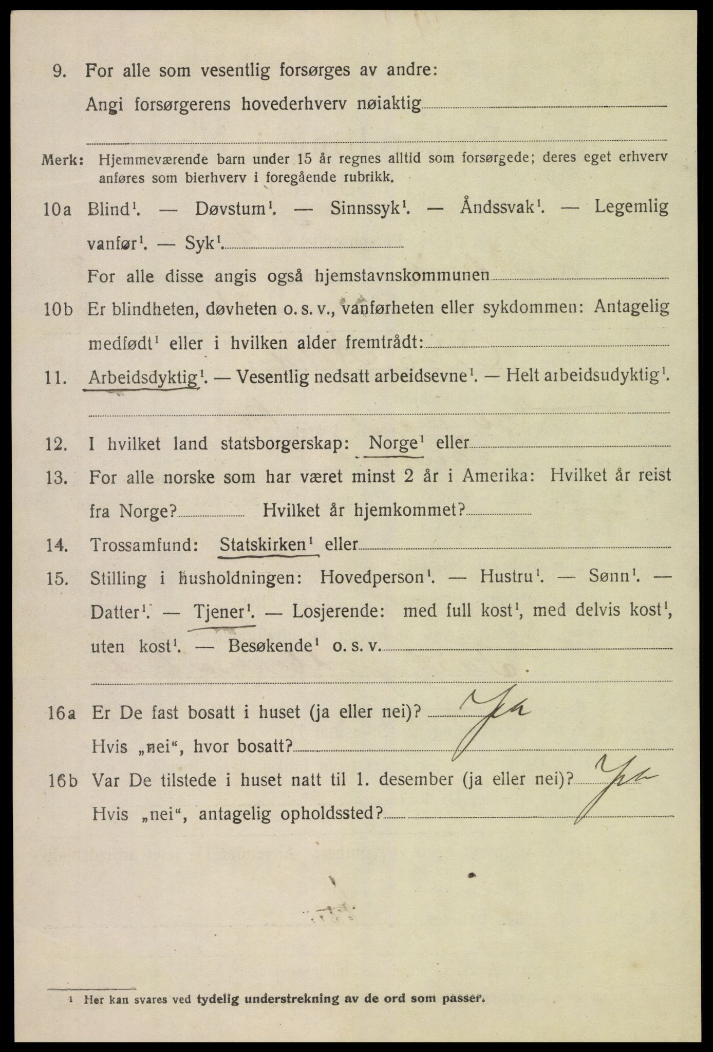 SAK, 1920 census for Landvik, 1920, p. 3325