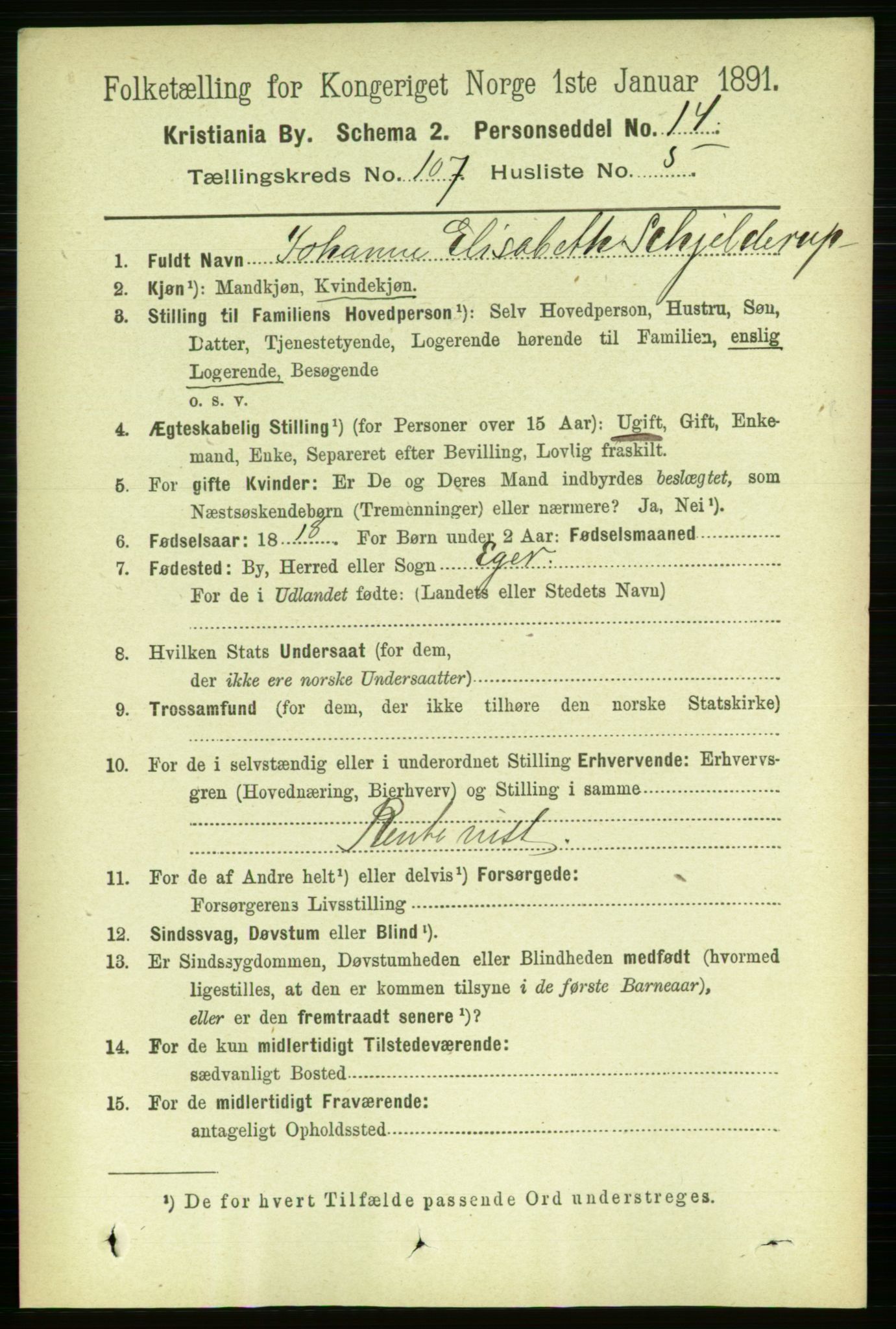 RA, 1891 census for 0301 Kristiania, 1891, p. 54817