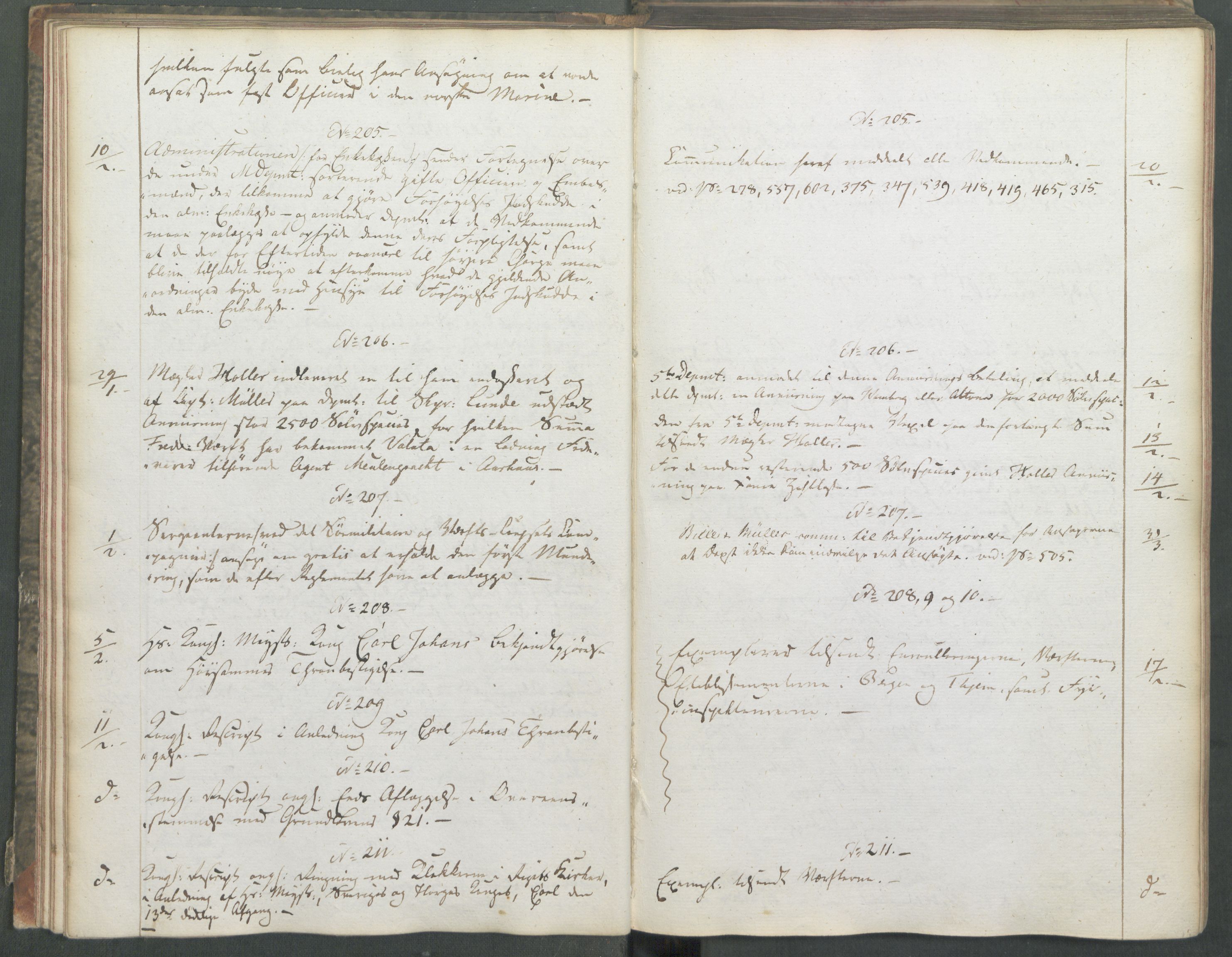 Marinedepartementet/ Marine- og postdepartementet, AV/RA-RAFA-3792/C/L0006: 7de Departements Journal, 1818