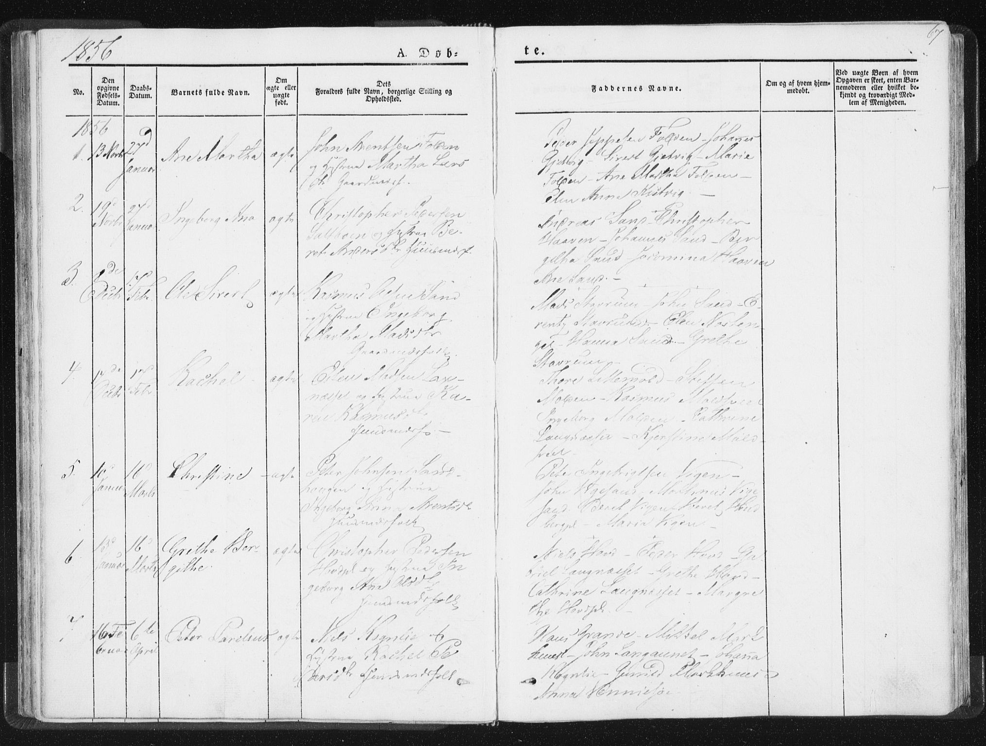 Ministerialprotokoller, klokkerbøker og fødselsregistre - Nord-Trøndelag, SAT/A-1458/744/L0418: Parish register (official) no. 744A02, 1843-1866, p. 67