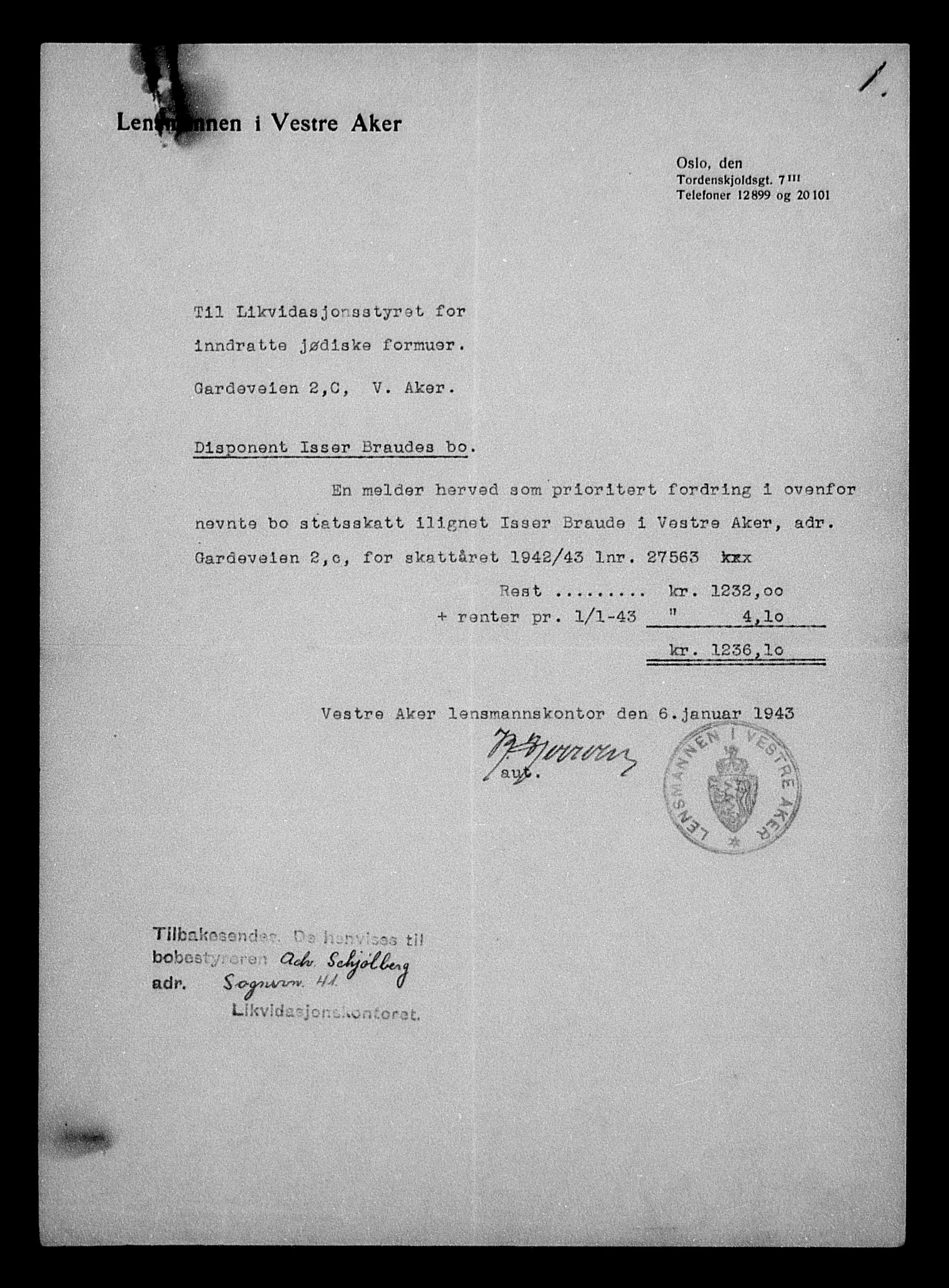 Justisdepartementet, Tilbakeføringskontoret for inndratte formuer, AV/RA-S-1564/H/Hc/Hcc/L0928: --, 1945-1947, p. 41