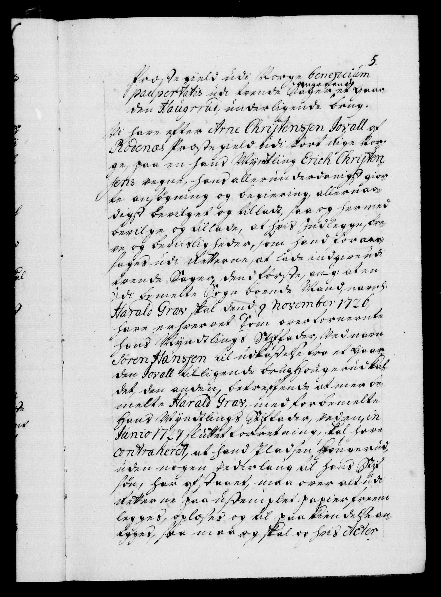 Danske Kanselli 1572-1799, AV/RA-EA-3023/F/Fc/Fca/Fcaa/L0026: Norske registre, 1729-1730, p. 5a