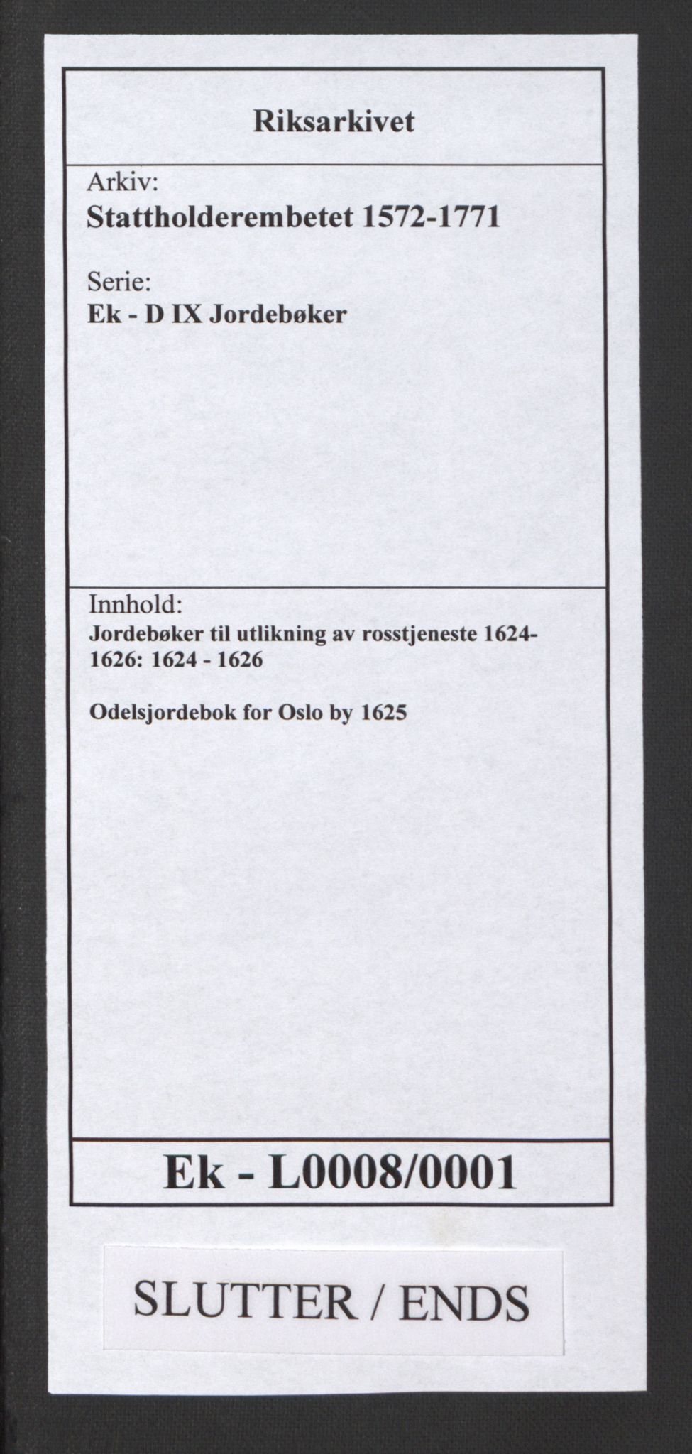 Stattholderembetet 1572-1771, AV/RA-EA-2870/Ek/L0008/0001: Jordebøker til utlikning av rosstjeneste 1624-1626: / Odelsjordebok for Oslo by, 1625, p. 45