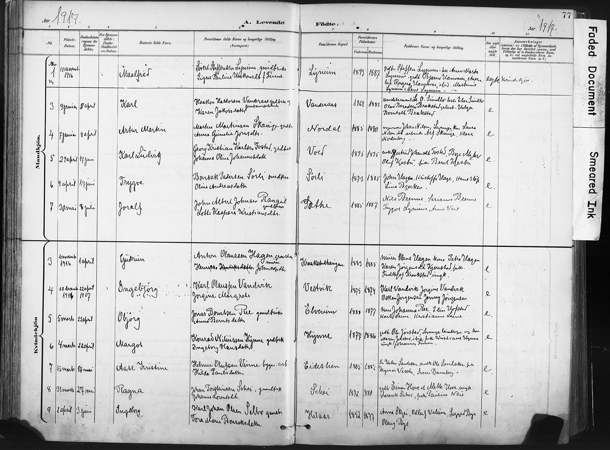 Ministerialprotokoller, klokkerbøker og fødselsregistre - Nord-Trøndelag, AV/SAT-A-1458/717/L0162: Parish register (official) no. 717A12, 1898-1923, p. 77