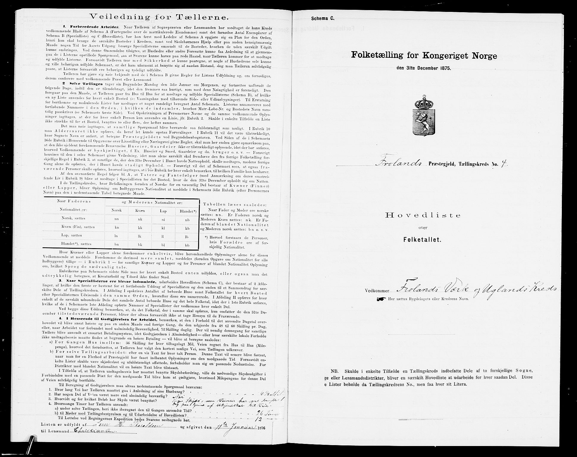 SAK, 1875 census for 0919P Froland, 1875, p. 26