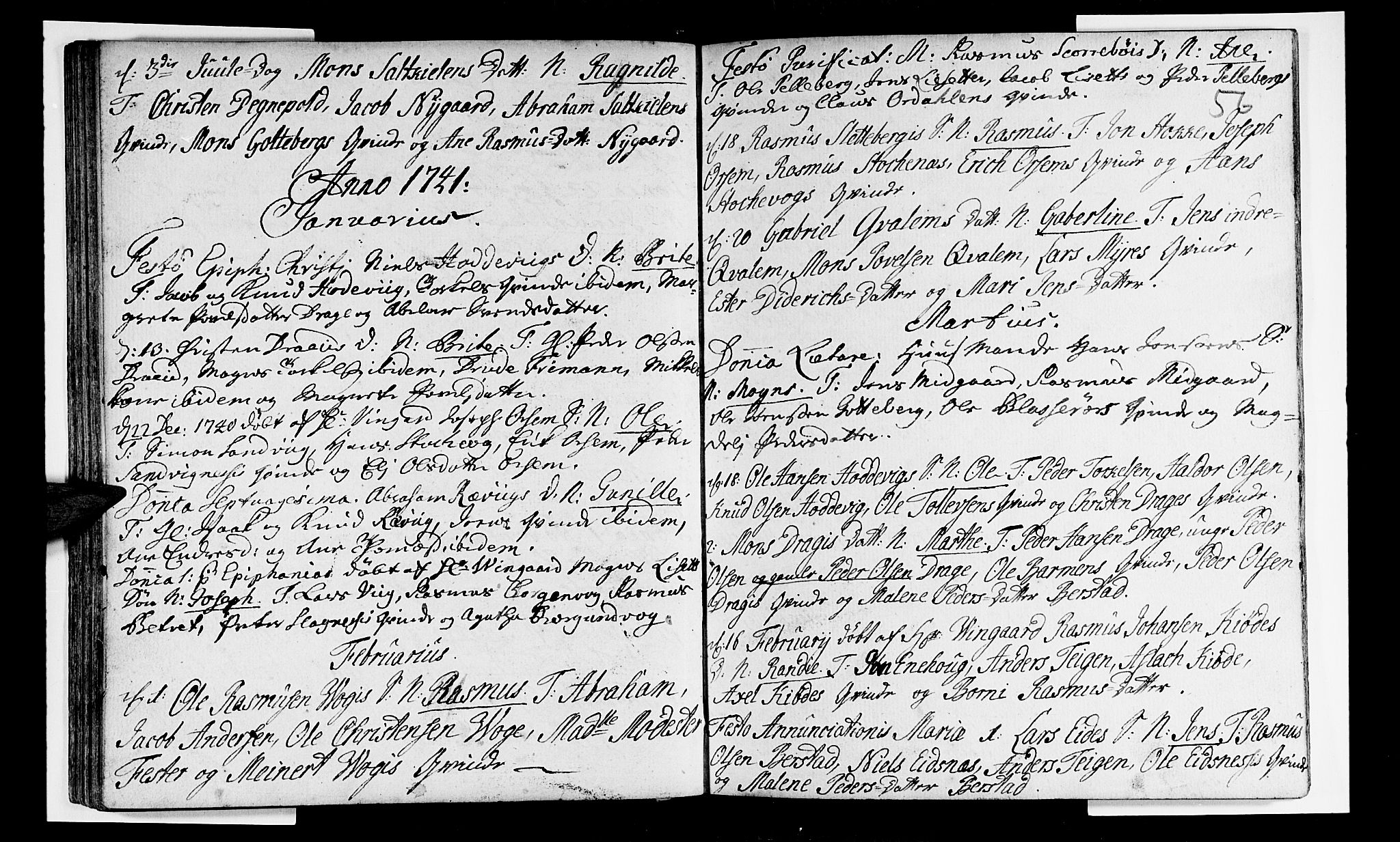 Selje sokneprestembete, AV/SAB-A-99938/H/Ha/Haa/Haaa: Parish register (official) no. A 3, 1731-1743, p. 56