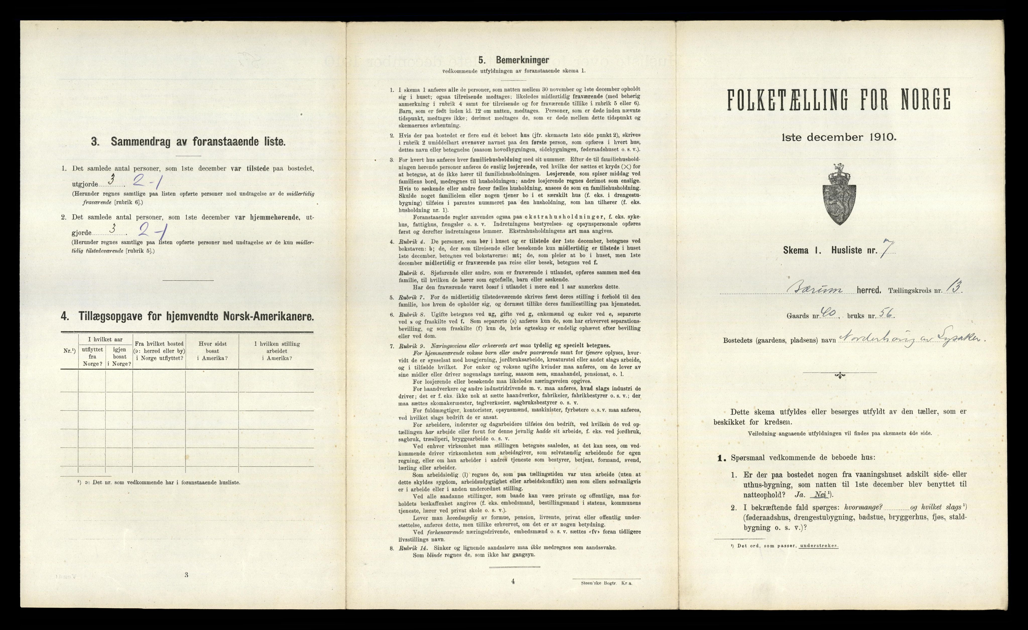 RA, 1910 census for Bærum, 1910, p. 1981