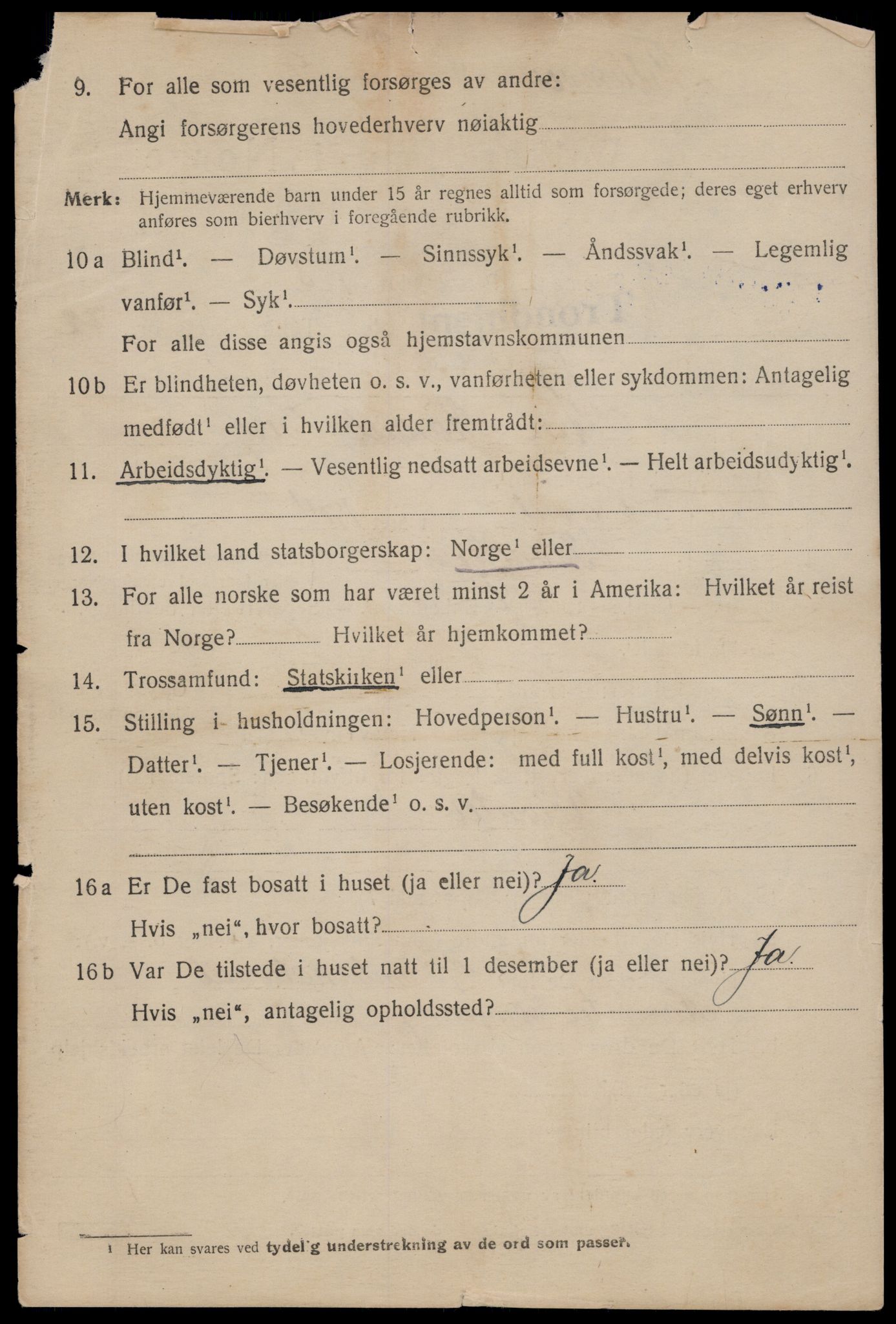 SAT, 1920 census for Trondheim, 1920, p. 142483